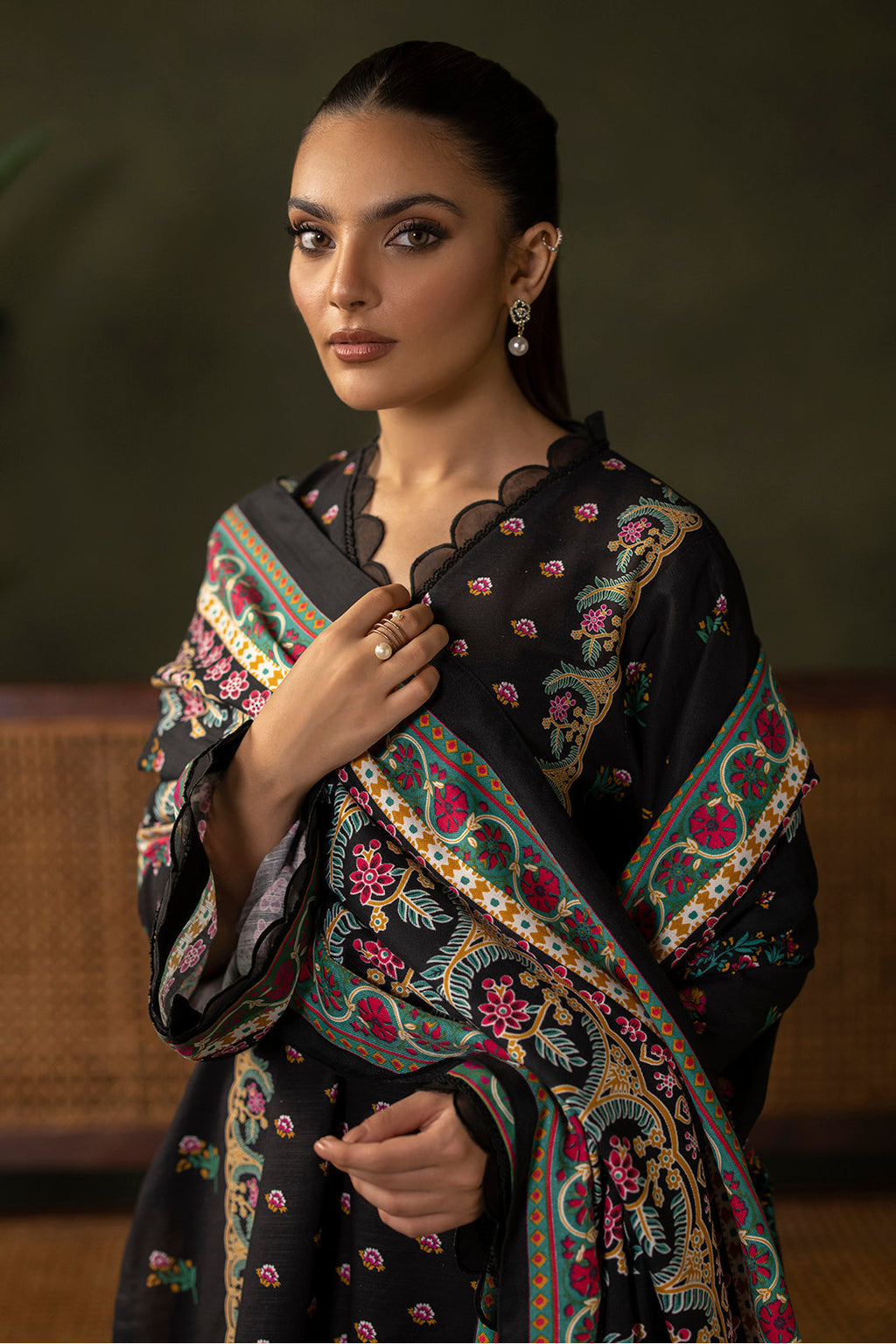 Zellbury | Unstitched 3 Piece Khaddar | Shirt Shalwar Shawl - 0286 - Libasekhas