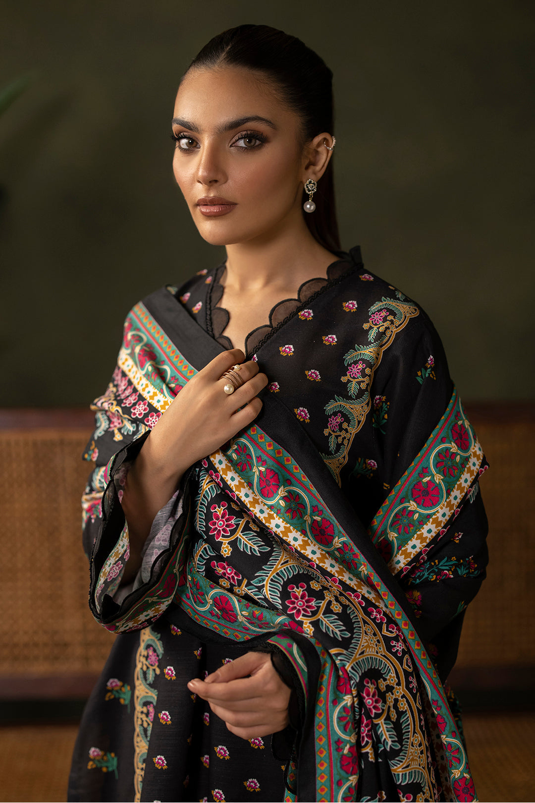 Zellbury | Unstitched 3 Piece Khaddar | Shirt Shalwar Shawl - 0286 - Libasekhas