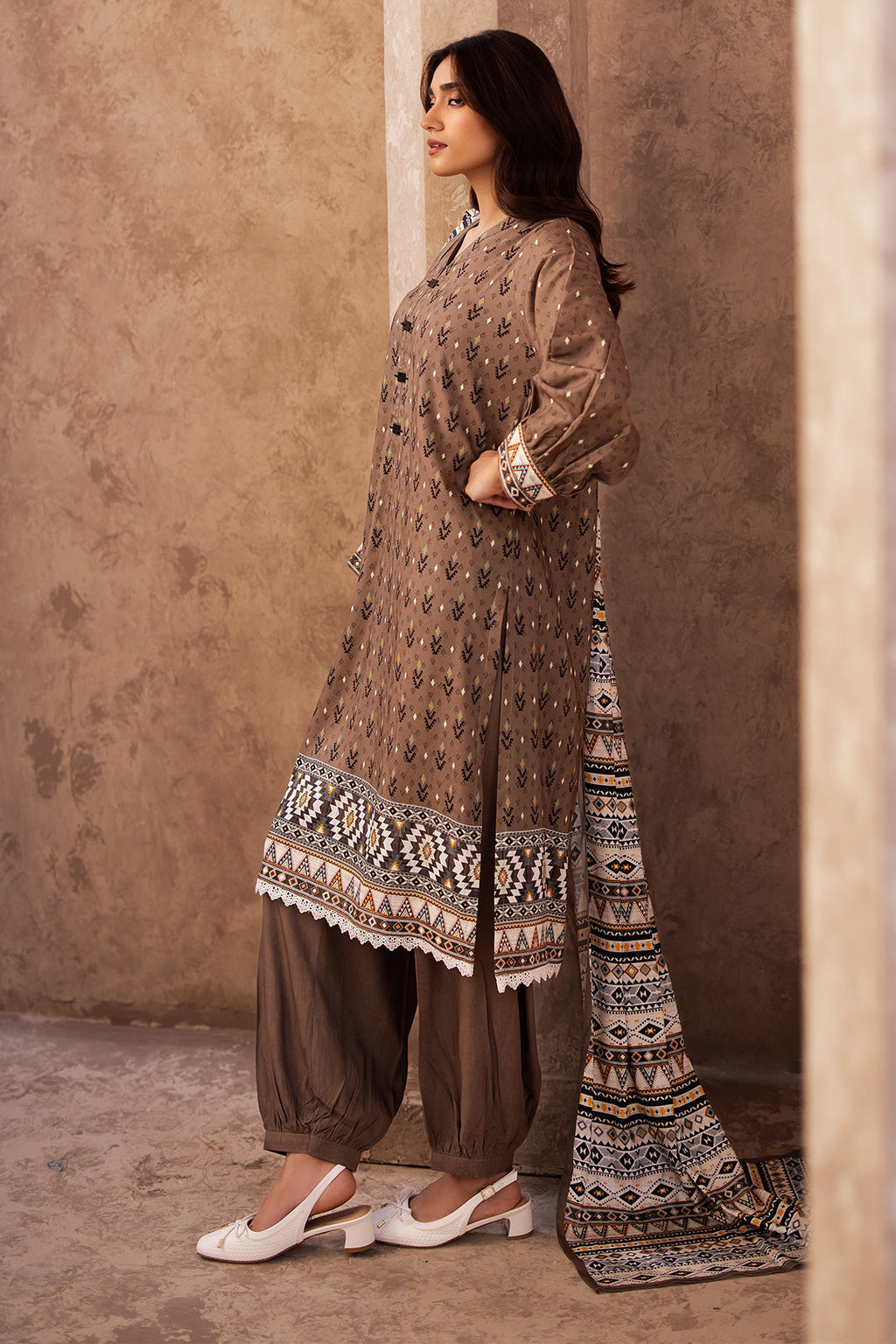 Zellbury | Unstitched 3 Piece Viscose | Shirt Shalwar Dupatta - 0293 - Libasekhas