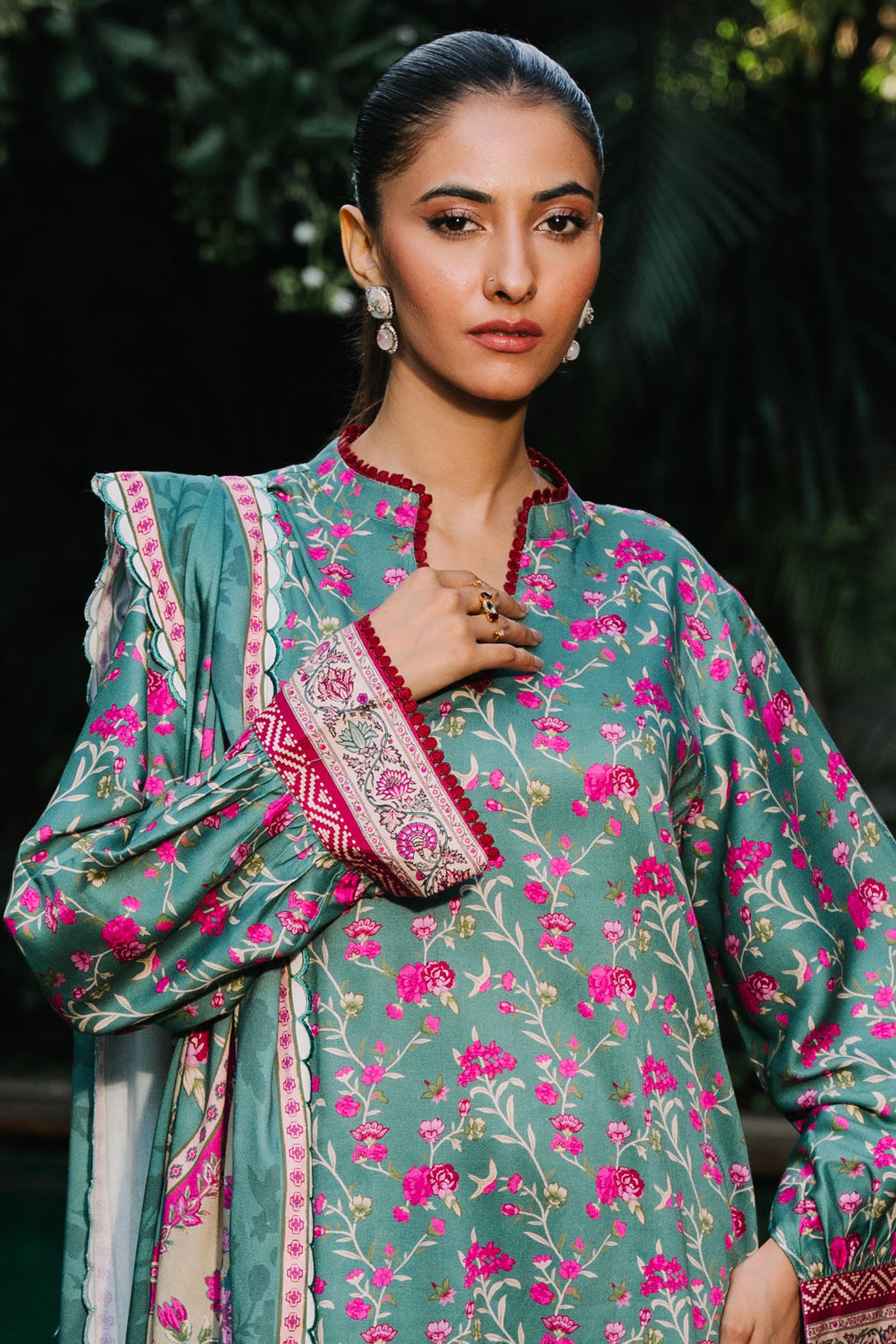Zellbury | Unstitched 3 Piece Viscose | Shirt Shalwar Dupatta - 0296 - Libasekhas