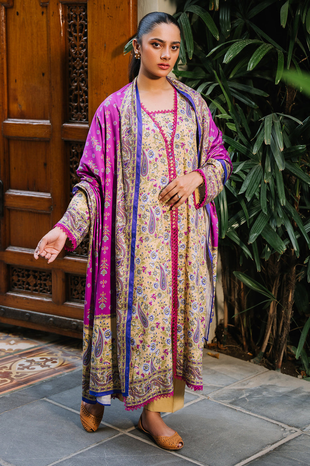 Zellbury | Unstitched 3 Piece Viscose | Shirt Shalwar Dupatta - 0297 - Libasekhas