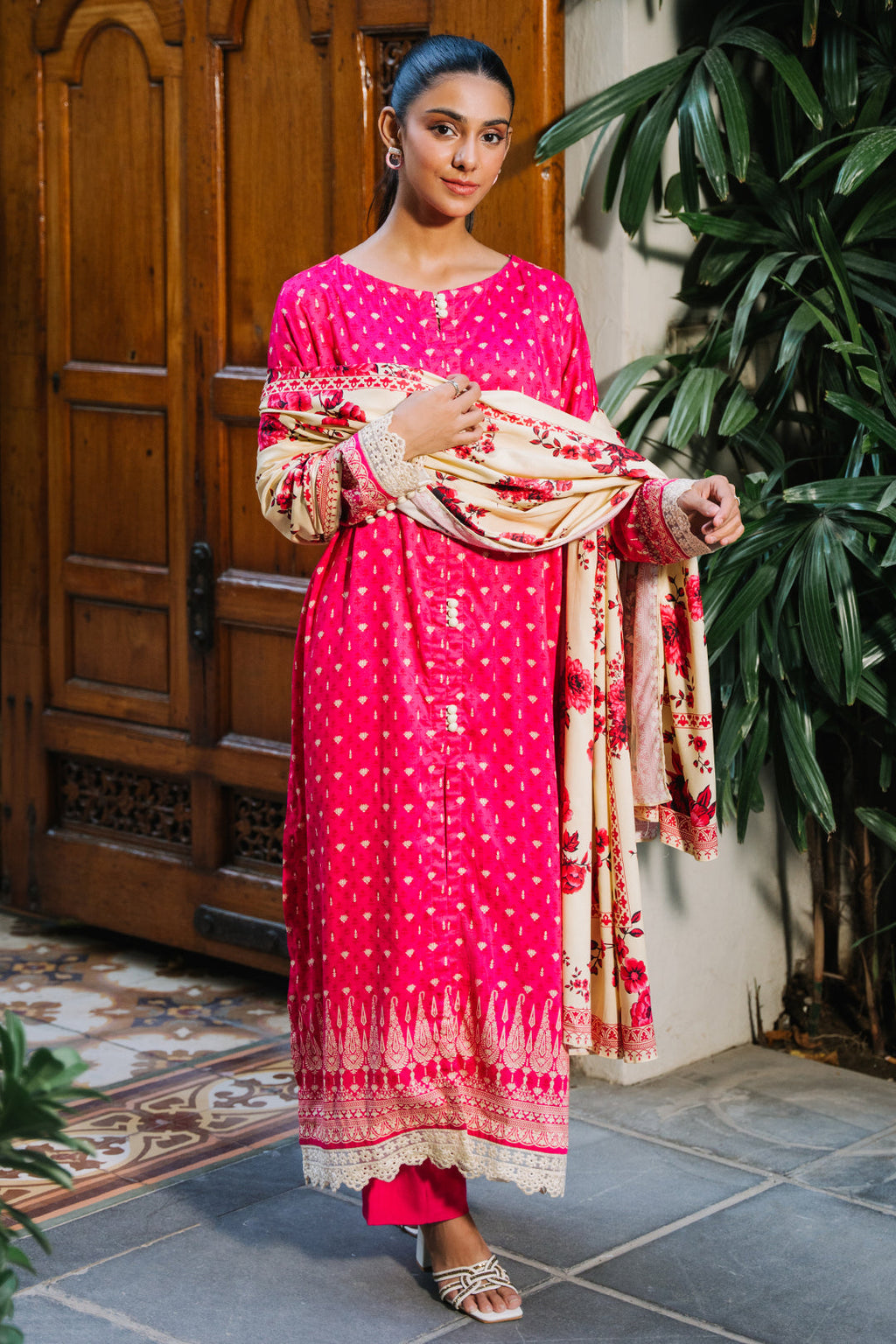Zellbury | Unstitched 3 Piece Viscose | Shirt Shalwar Dupatta - 0300 - Libasekhas