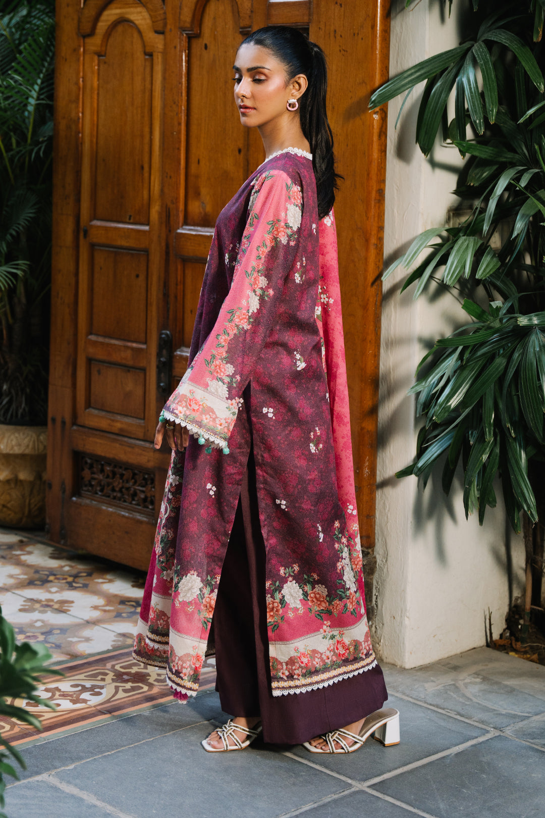 Zellbury | Unstitched 3 Piece Karandi | Shirt Shalwar Dupatta - 0301 - Libasekhas
