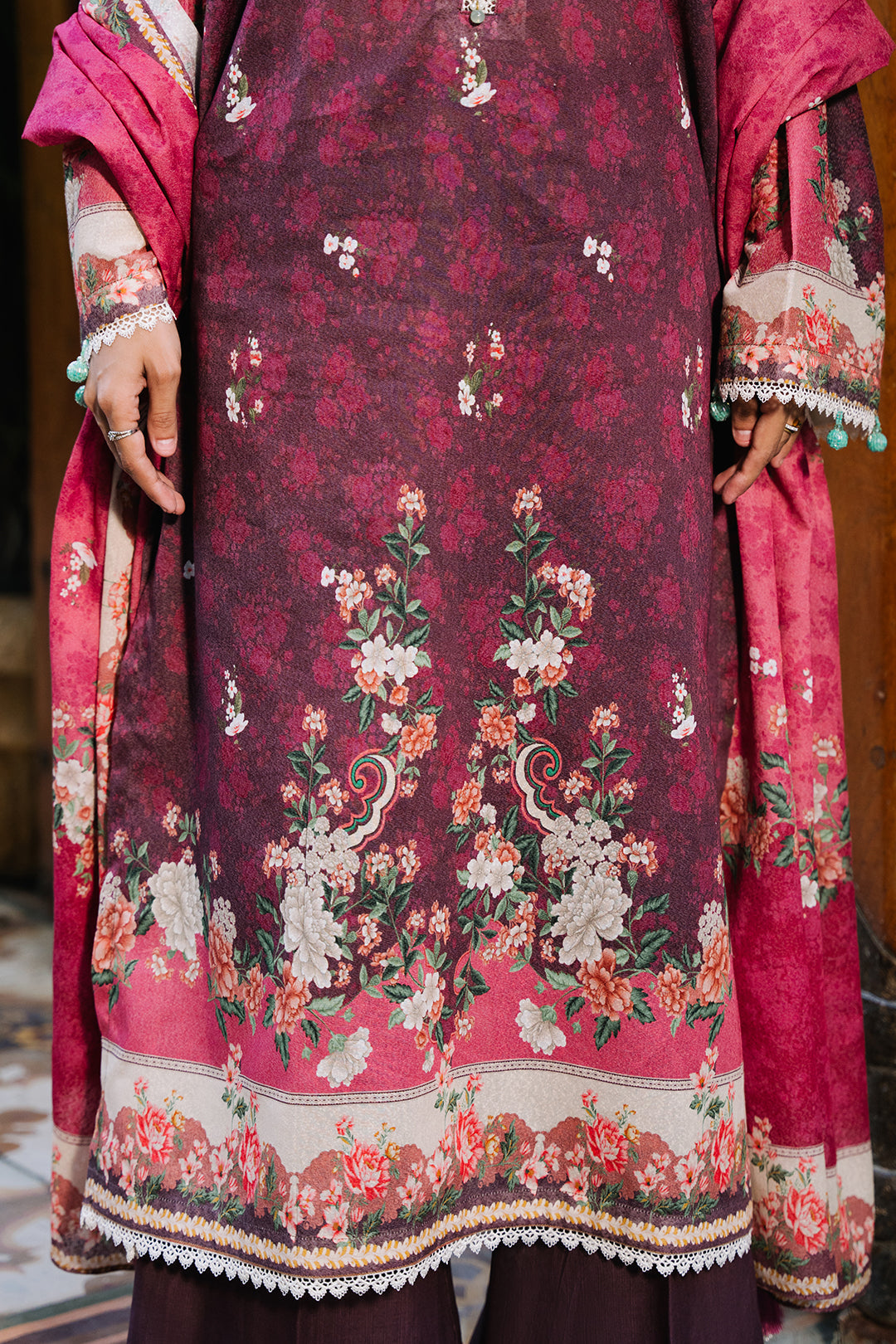Zellbury | Unstitched 3 Piece Karandi | Shirt Shalwar Dupatta - 0301 - Libasekhas