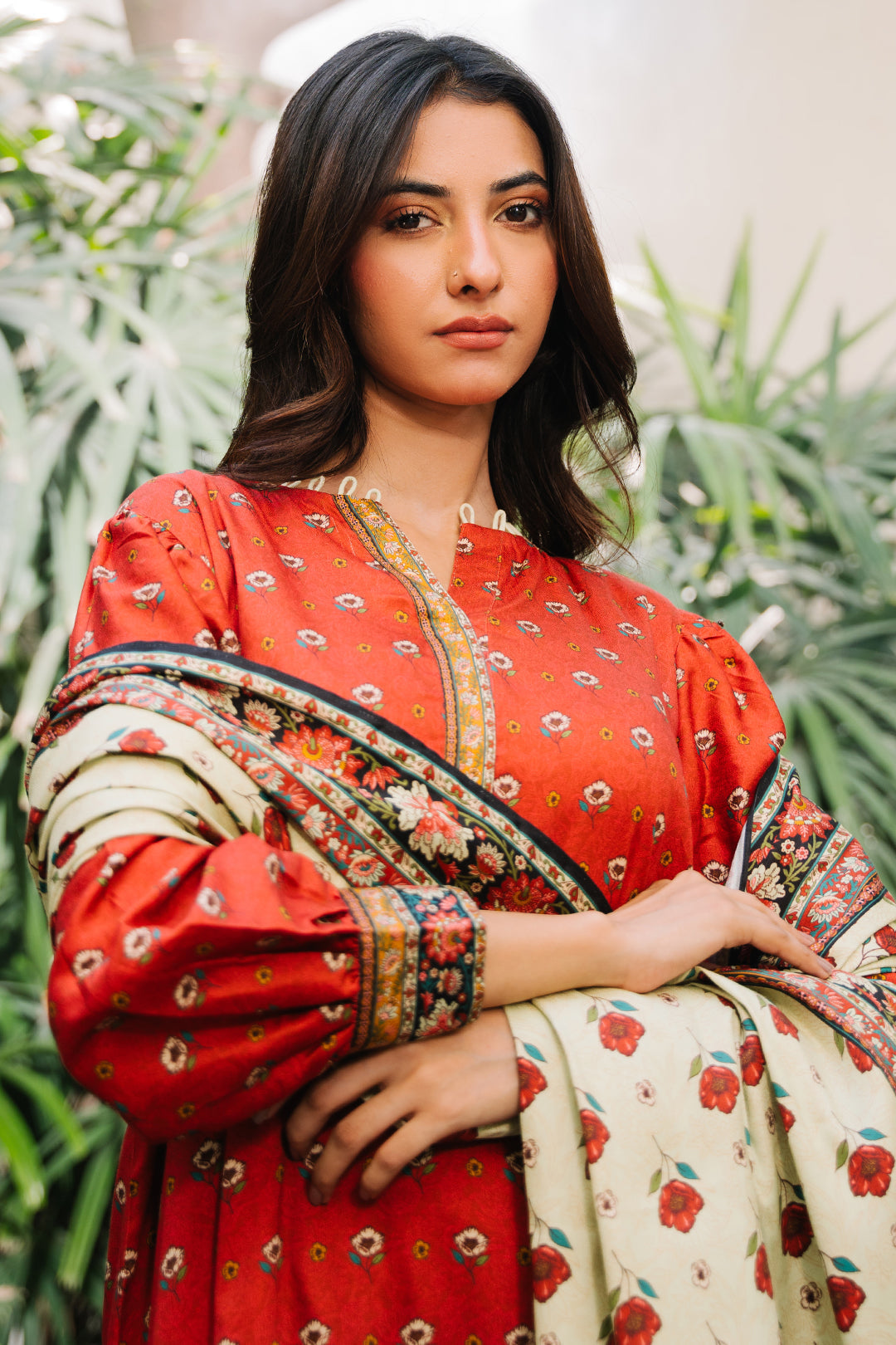 Zellbury | Unstitched 3 Piece Cotail | Shirt Shalwar Dupatta - 0307 - Libasekhas