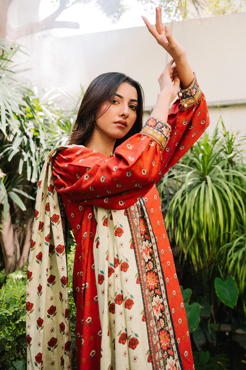 Zellbury | Unstitched 3 Piece Cotail | Shirt Shalwar Dupatta - 0307 - Libasekhas