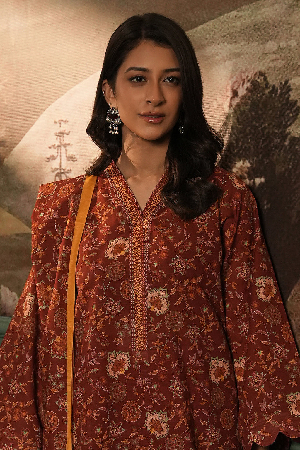 Zellbury | Unstitched 3 Piece Khaddar | Shirt Shalwar Dupatta - 0356 - Libasekhas