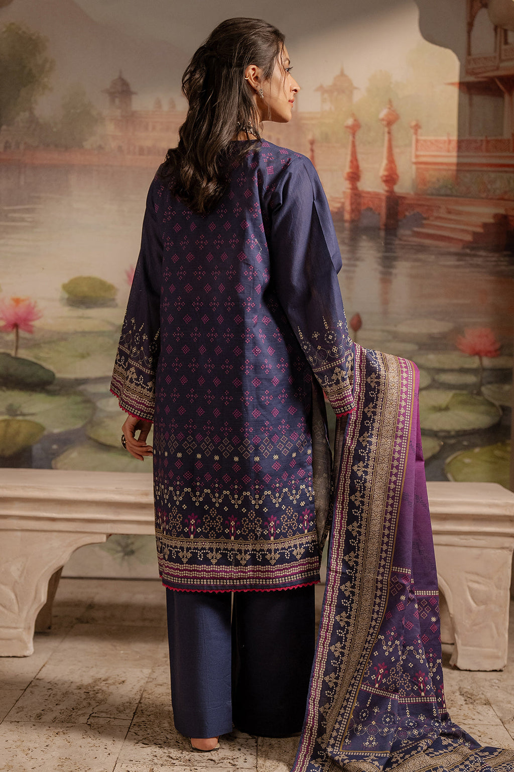 Zellbury | Unstitched 3 Piece Khaddar | Shirt Shalwar Dupatta - 0363 - Libasekhas