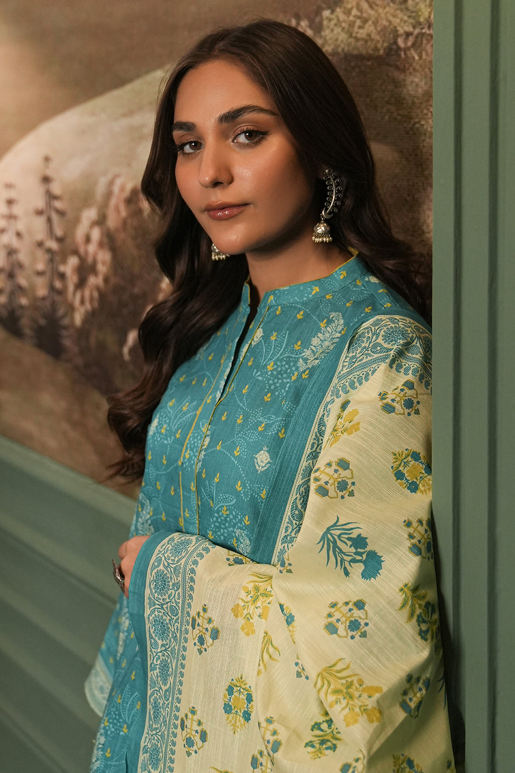 Zellbury | Unstitched 3 Piece Khaddar | Shirt Shalwar Dupatta - 0364 - Libasekhas