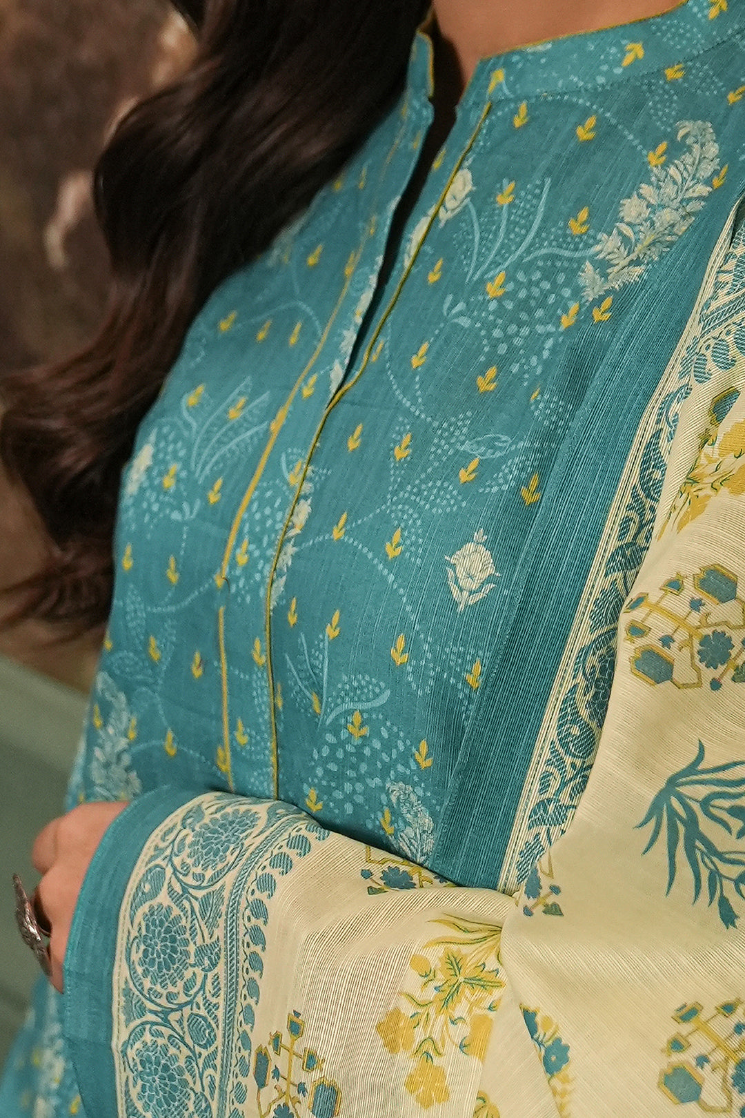 Zellbury | Unstitched 3 Piece Khaddar | Shirt Shalwar Dupatta - 0364 - Libasekhas