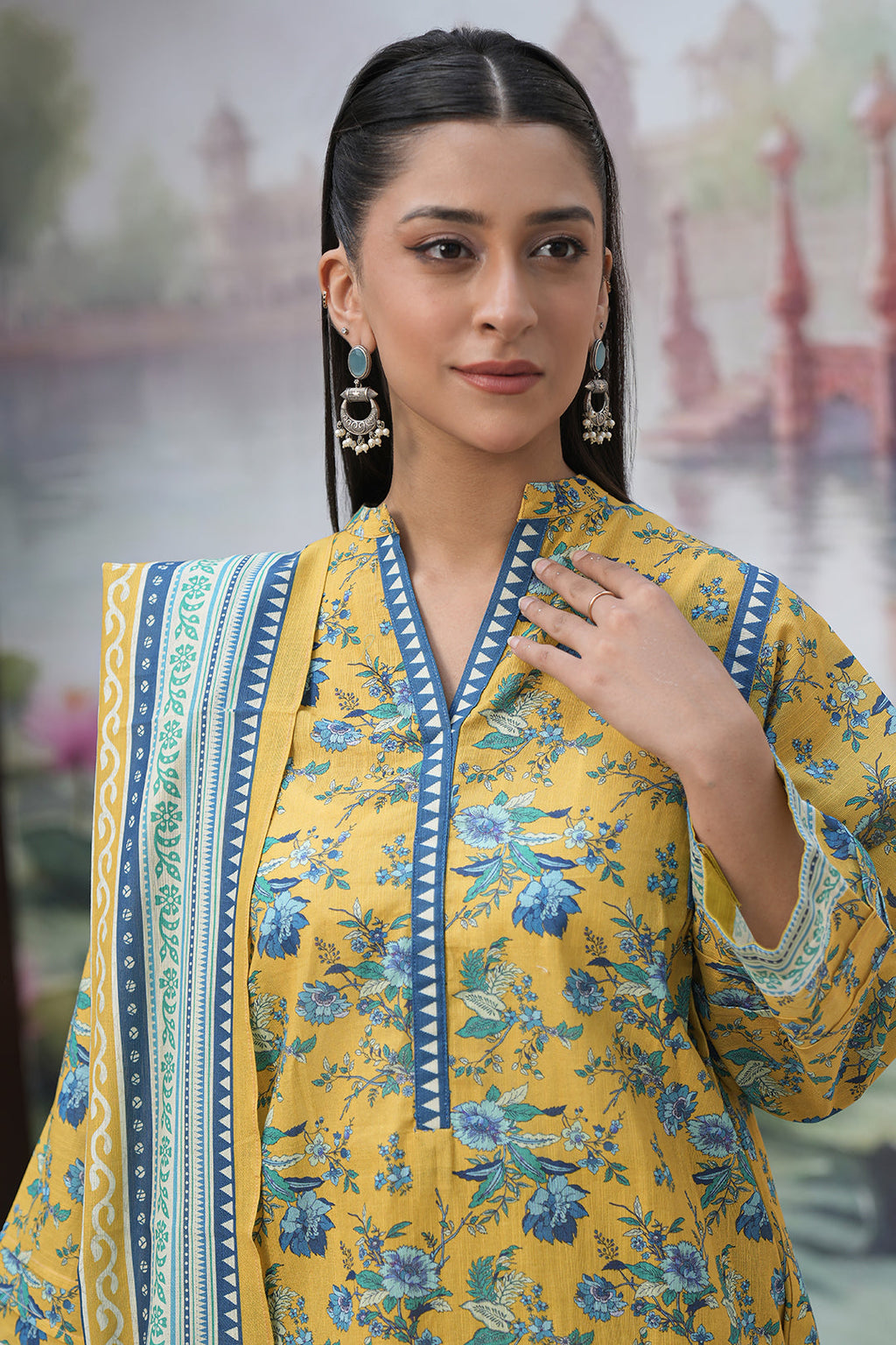 Zellbury | Unstitched 3 Piece Khaddar | Shirt Shalwar Dupatta - 0365 - Libasekhas
