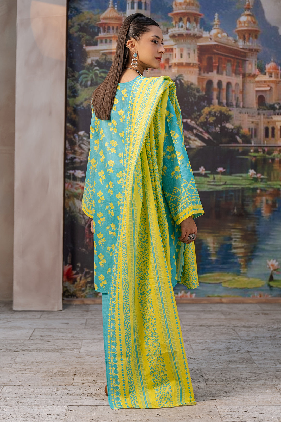 Zellbury | Unstitched 3 Piece Khaddar | Shirt Shalwar Dupatta - 0370 - Libasekhas