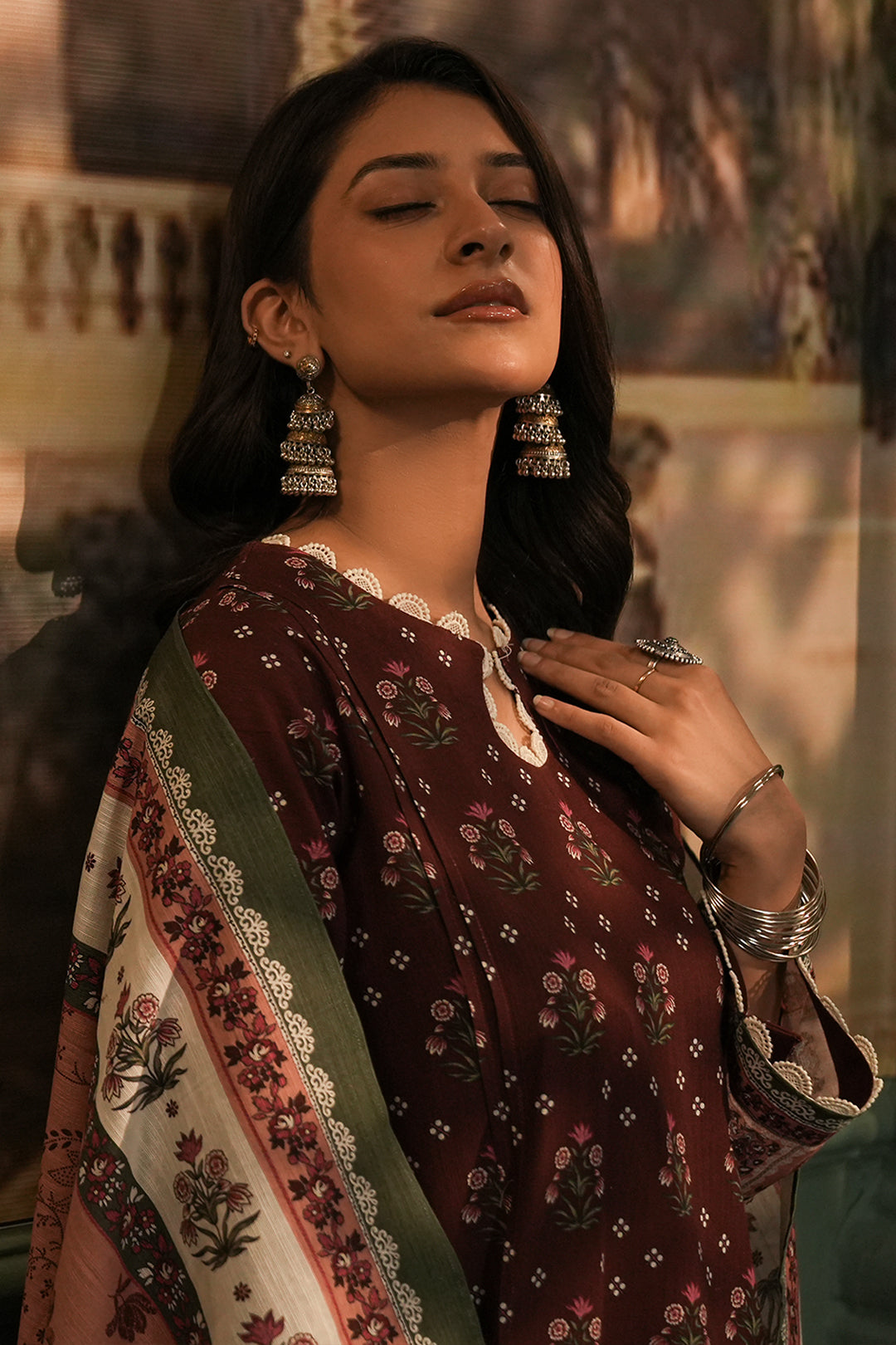 Zellbury | Unstitched 3 Piece Khaddar | Shirt Shalwar Dupatta - 0373 - Libasekhas