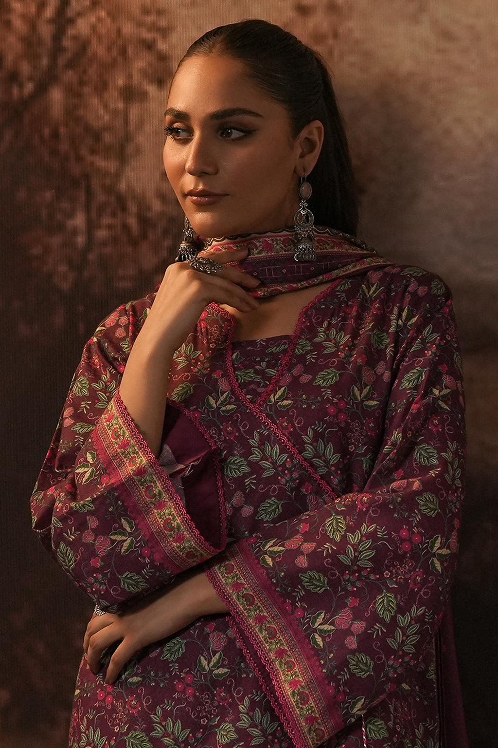 Zellbury | Unstitched 3 Piece Karandi | Shirt Shalwar Dupatta - 0377 - Libasekhas