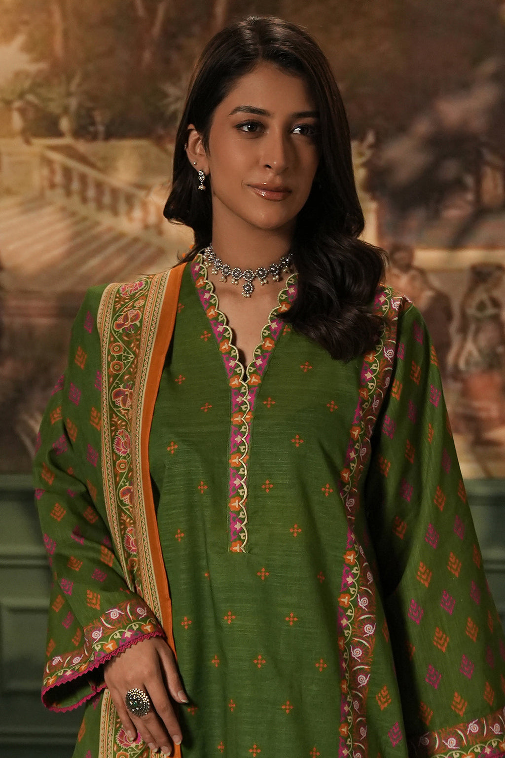 Zellbury | Unstitched 3 Piece Khaddar | Shirt Shalwar Dupatta - 0386 - Libasekhas