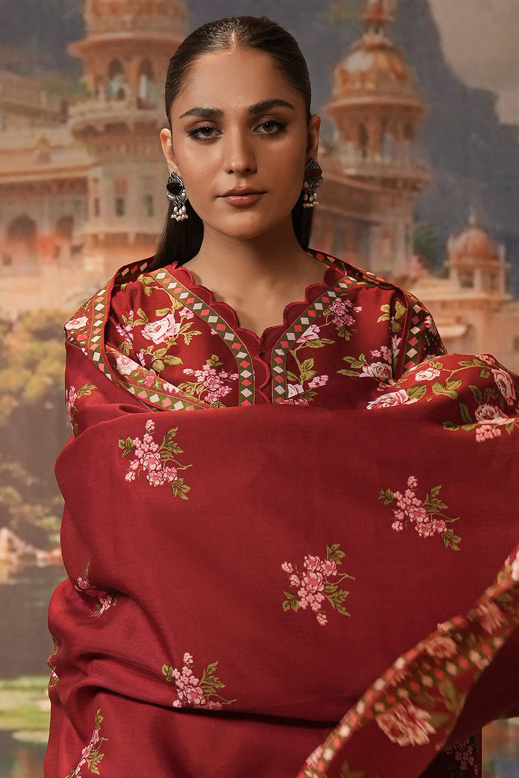 Zellbury | Unstitched 3 Piece Khaddar | Shirt Shalwar Shawl - 0389 - Libasekhas
