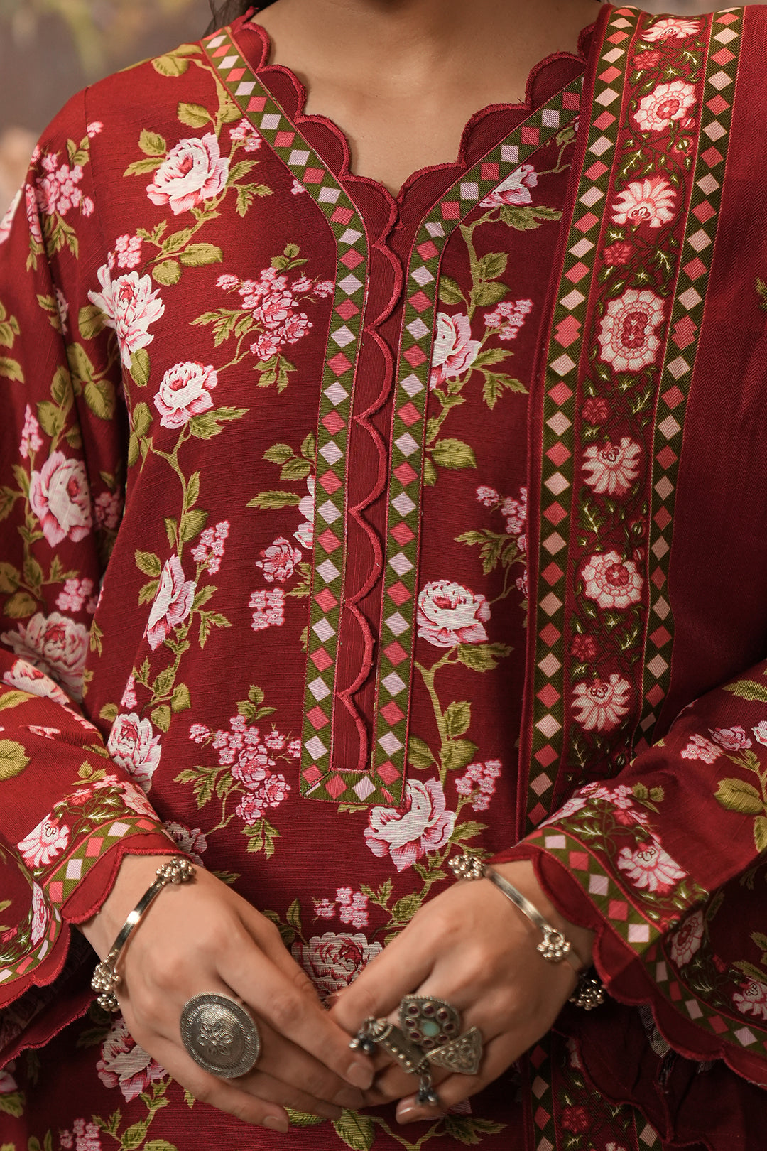 Zellbury | Unstitched 3 Piece Khaddar | Shirt Shalwar Shawl - 0389 - Libasekhas