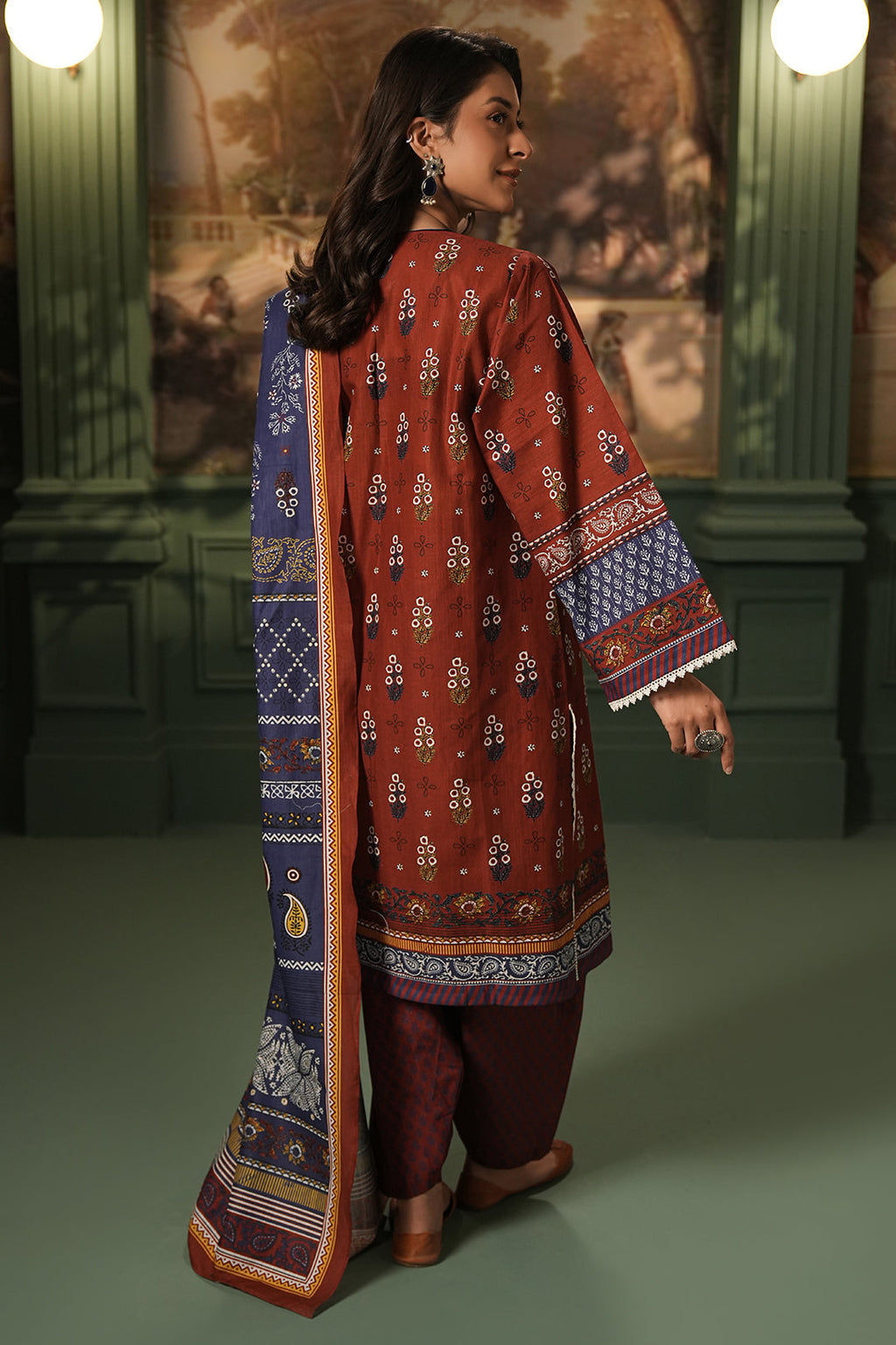 Zellbury | Unstitched 3 Piece Khaddar | Shirt Shalwar Dupatta - 0394 - Libasekhas