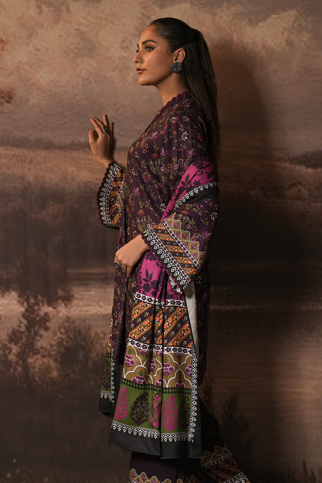 Zellbury | Unstitched 3 Piece Cotail | Shirt Shalwar Dupatta - 0399 - Libasekhas