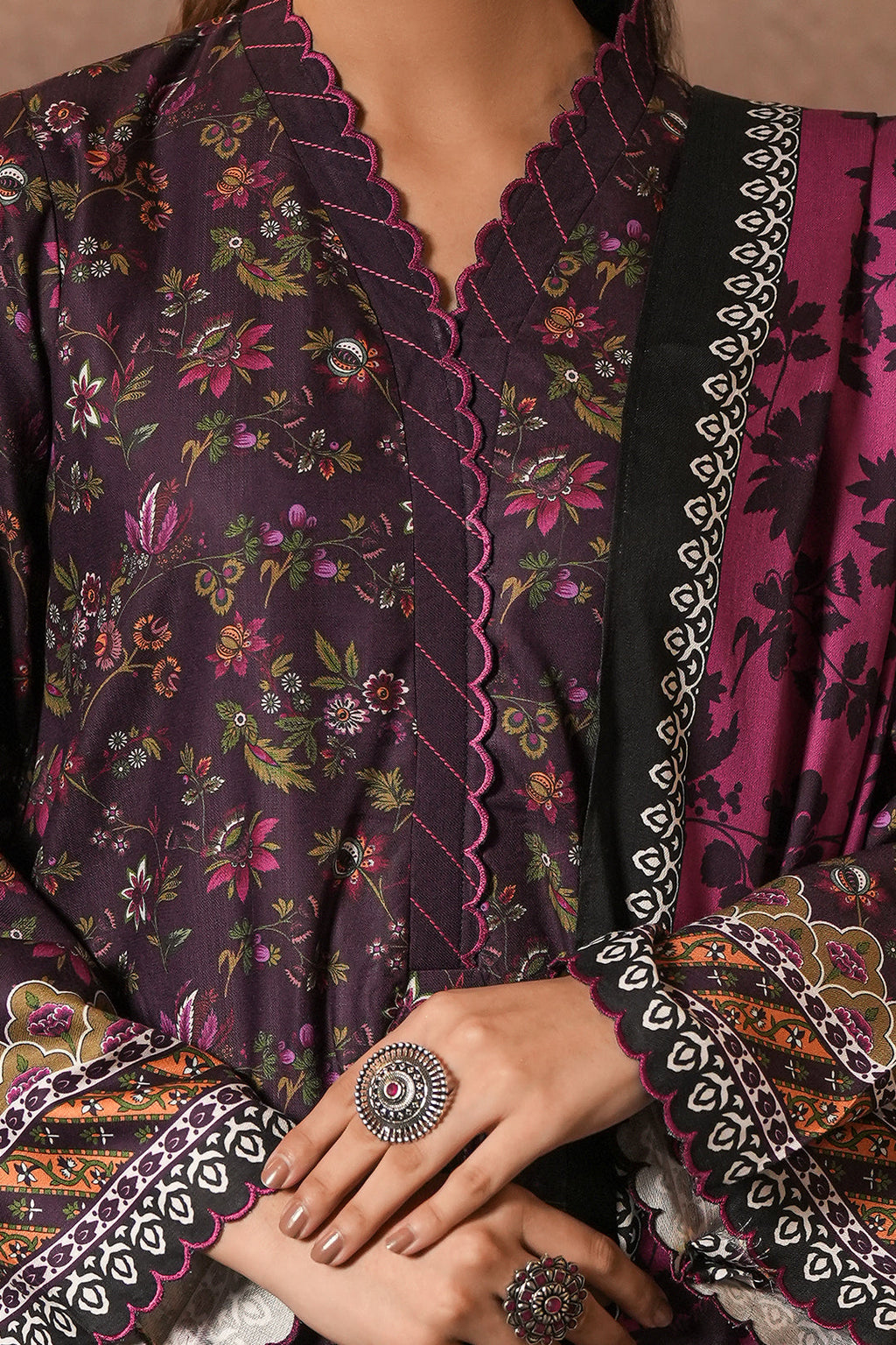 Zellbury | Unstitched 3 Piece Cotail | Shirt Shalwar Dupatta - 0399 - Libasekhas