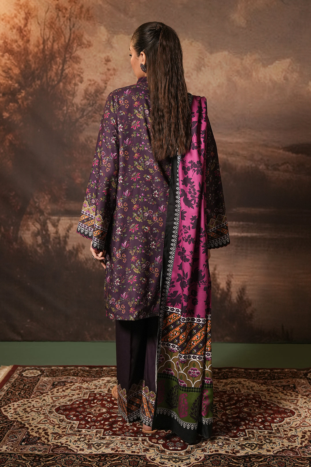 Zellbury | Unstitched 3 Piece Cotail | Shirt Shalwar Dupatta - 0399 - Libasekhas