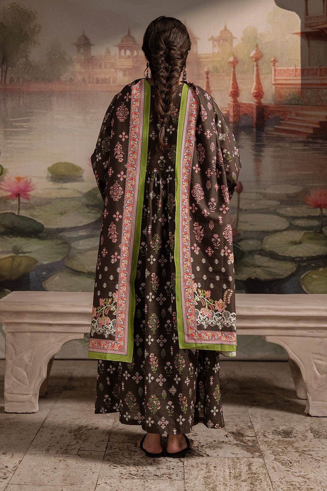 Zellbury | Unstitched 3 Piece Khaddar | Shirt Shalwar Dupatta - 0441 - Libasekhas