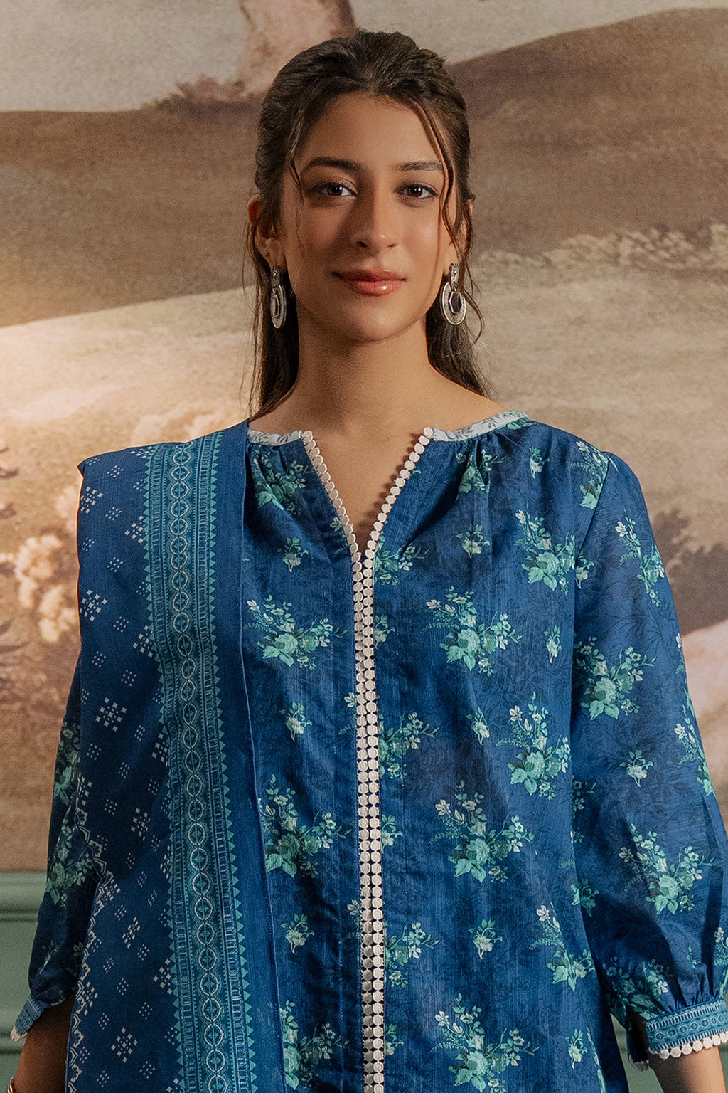Zellbury | Unstitched 3 Piece Khaddar | Shirt Shalwar Dupatta - 0450 - Libasekhas