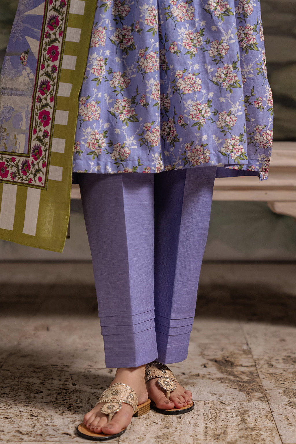 Zellbury | Unstitched 3 Piece Khaddar | Shirt Shalwar Dupatta - 0451 - Libasekhas