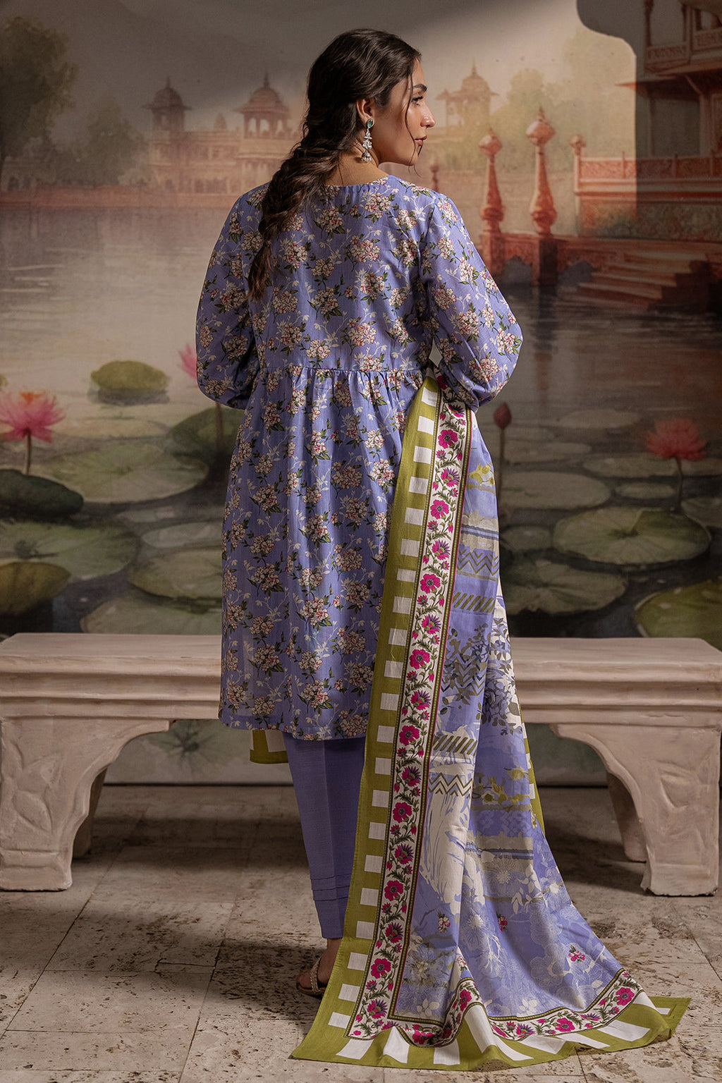 Zellbury | Unstitched 3 Piece Khaddar | Shirt Shalwar Dupatta - 0451 - Libasekhas