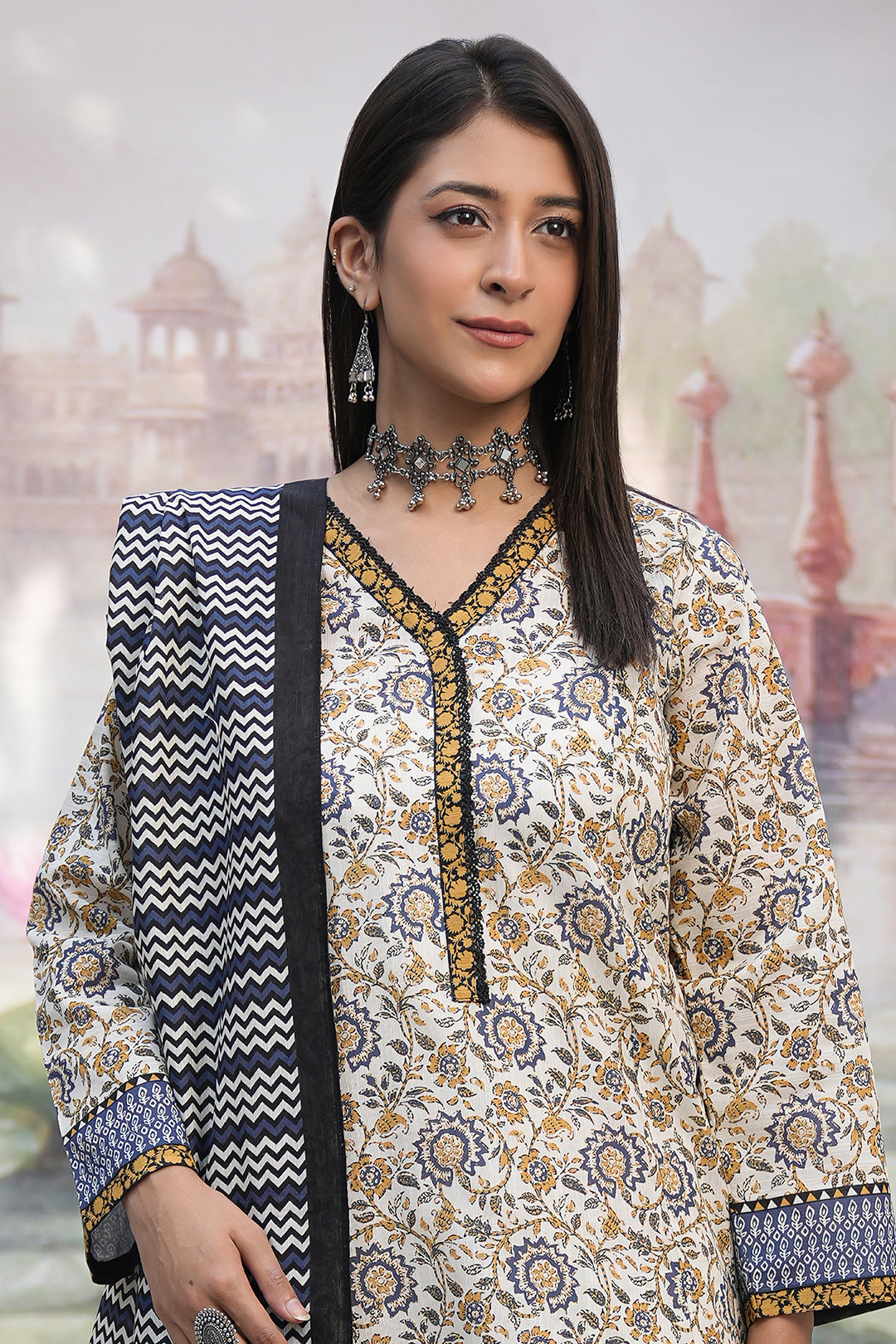 Zellbury | Unstitched 3 Piece Khaddar | Shirt Shalwar Dupatta - 0452 - Libasekhas