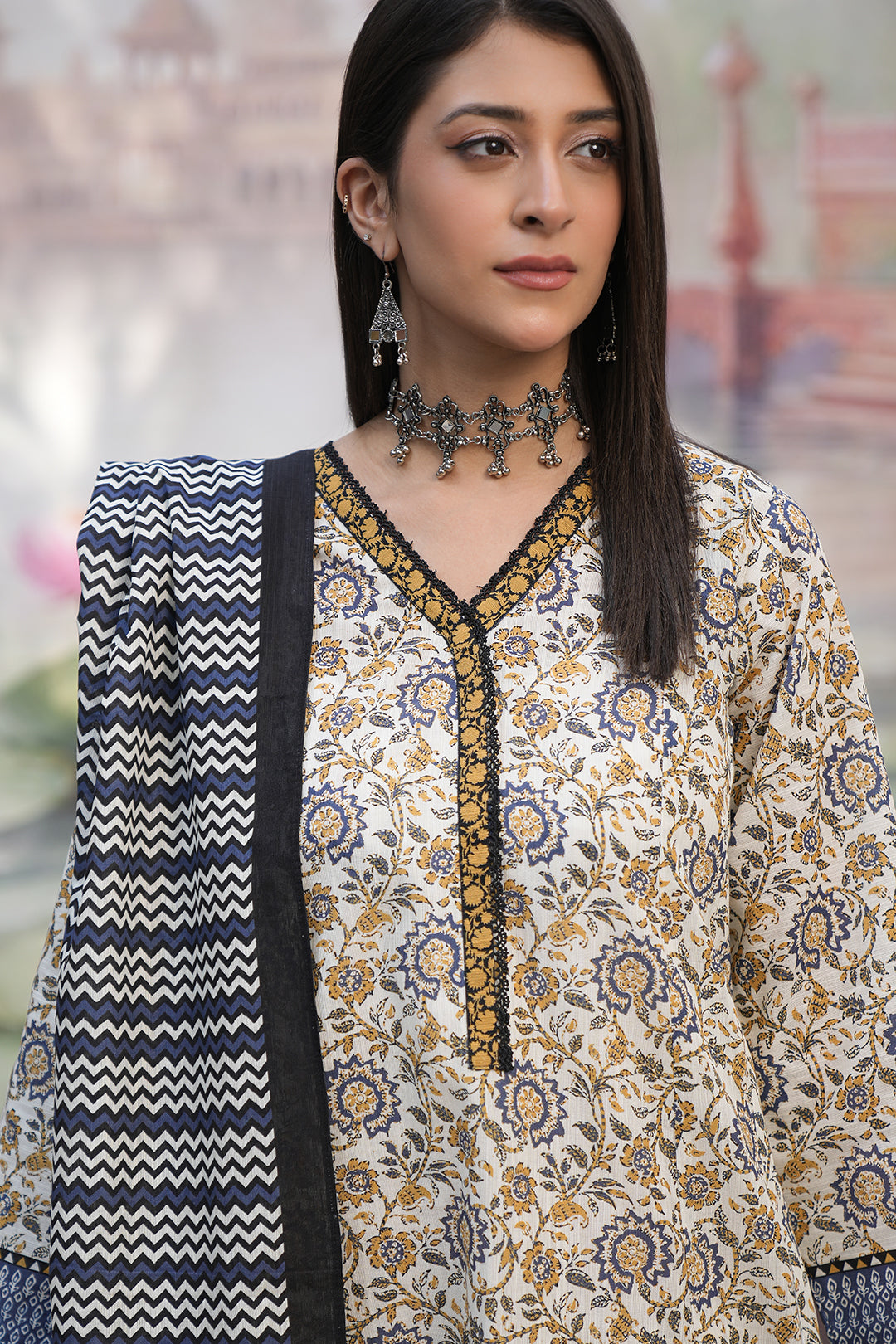 Zellbury | Unstitched 3 Piece Khaddar | Shirt Shalwar Dupatta - 0452 - Libasekhas