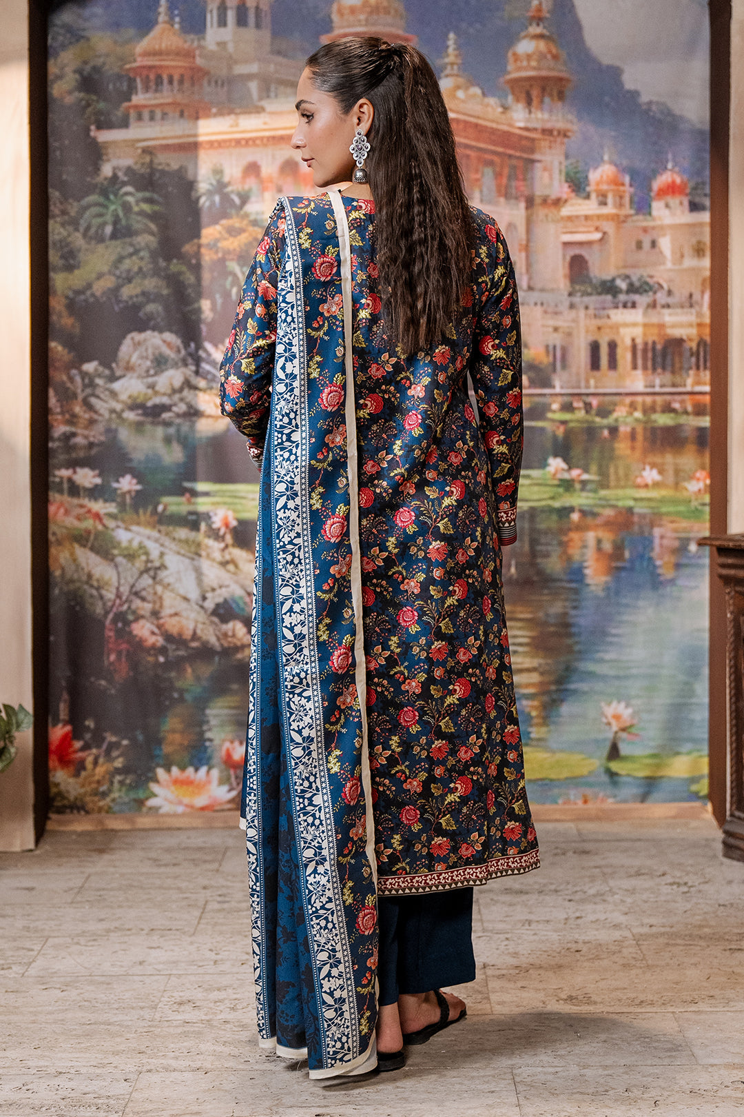 Zellbury | Unstitched 3 Piece Cotail | Shirt Shalwar Dupatta - 0470 - Libasekhas
