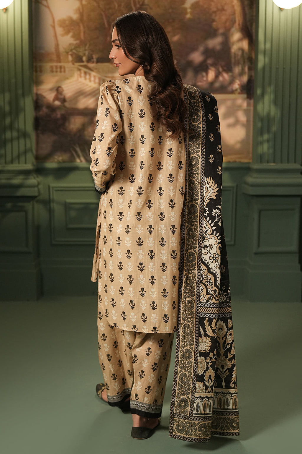 Zellbury | Unstitched 3 Piece Khaddar | Shirt Shalwar Dupatta - 0473 - Libasekhas