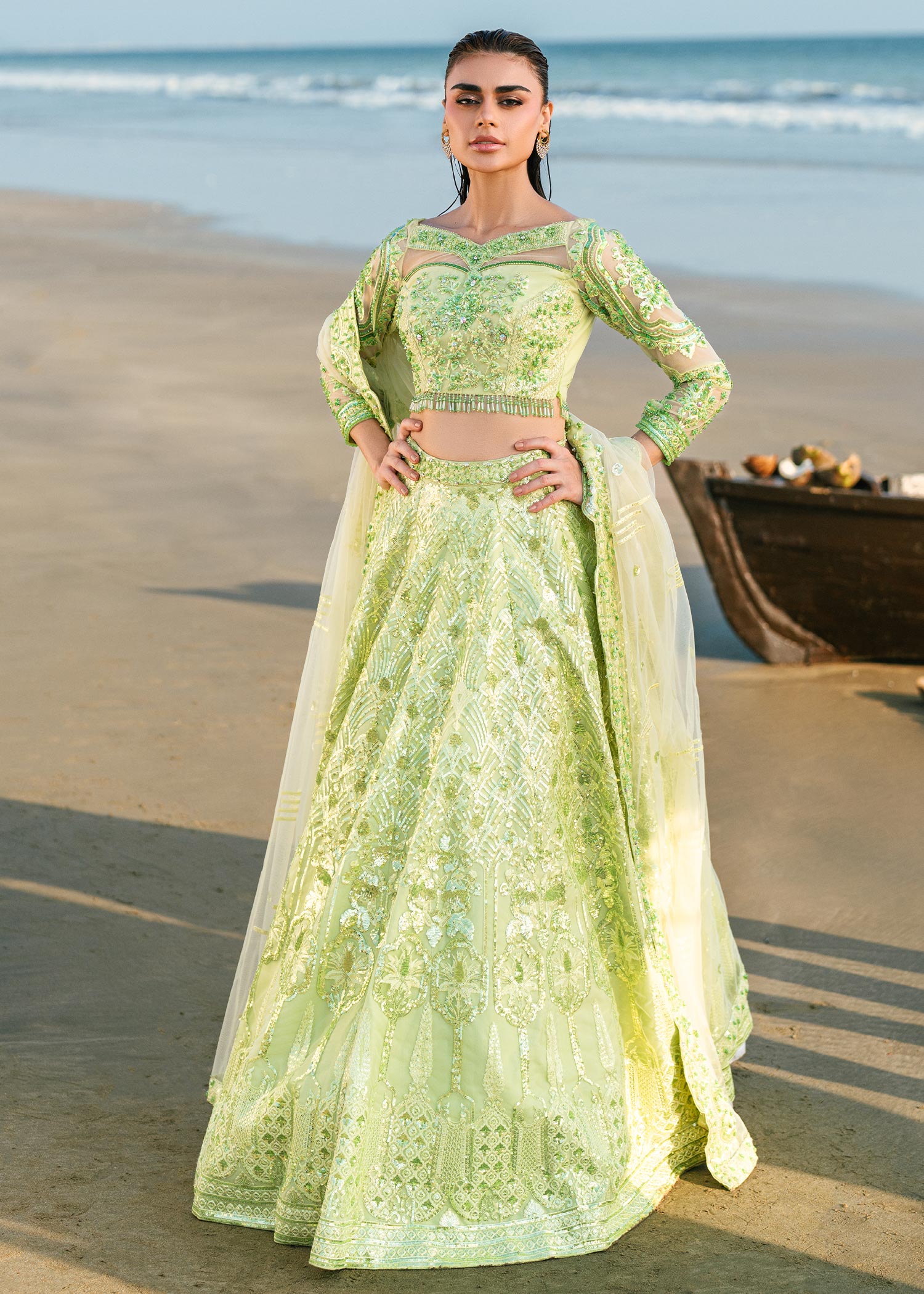 Waqas Shah | Amariage Luxury Formals | Mint Bloom - Riwayat-e-Khas