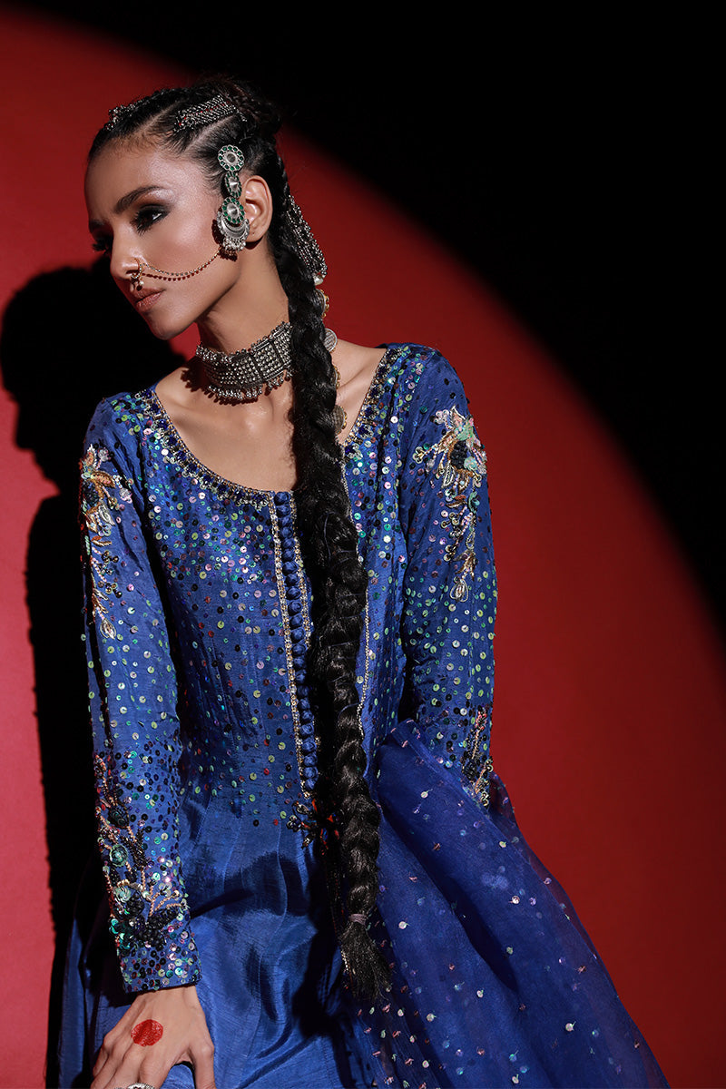 Wardha Saleem | Meeram Festive Formals | Neel - Riwayat-e-Khas