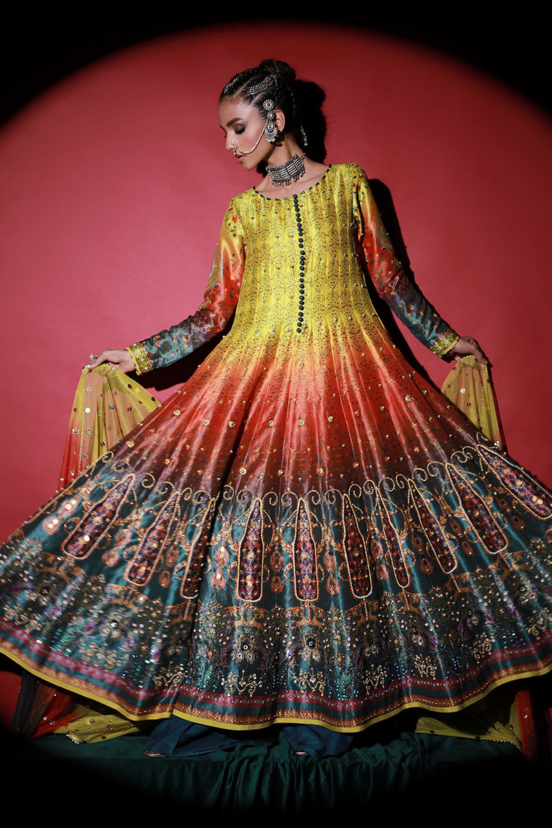 Wardha Saleem | Meeram Festive Formals | Satrangi - Riwayat-e-Khas