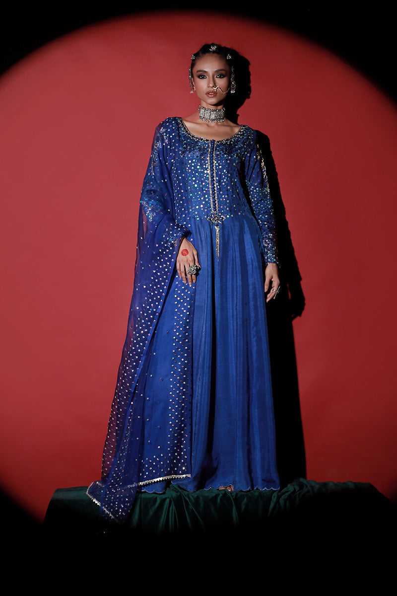 Wardha Saleem | Meeram Festive Formals | Neel - Riwayat-e-Khas