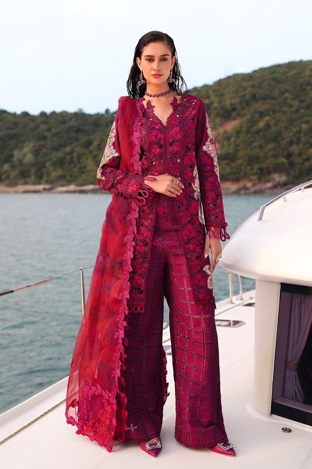 Afrozeh | Luxury Embroidered & Printed Lawn | Serene