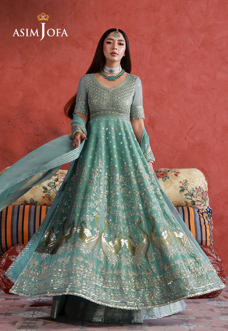 Asim Jofa | Ishq e Eid | AJULN-04 Embroidered Chiffon 3 Pcs