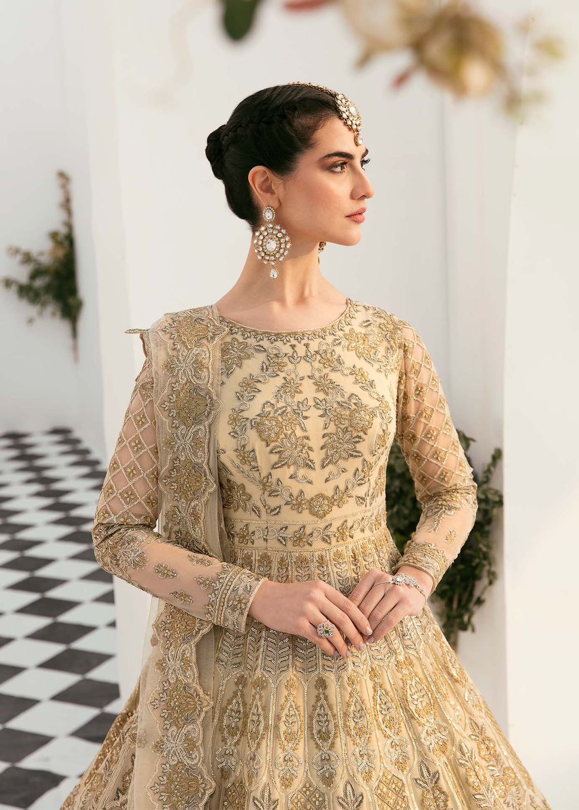 AKBAR ASLAM SILVEEN U-1451 FORMAL COLLECTION STITCHED - Riwayat-e-khas