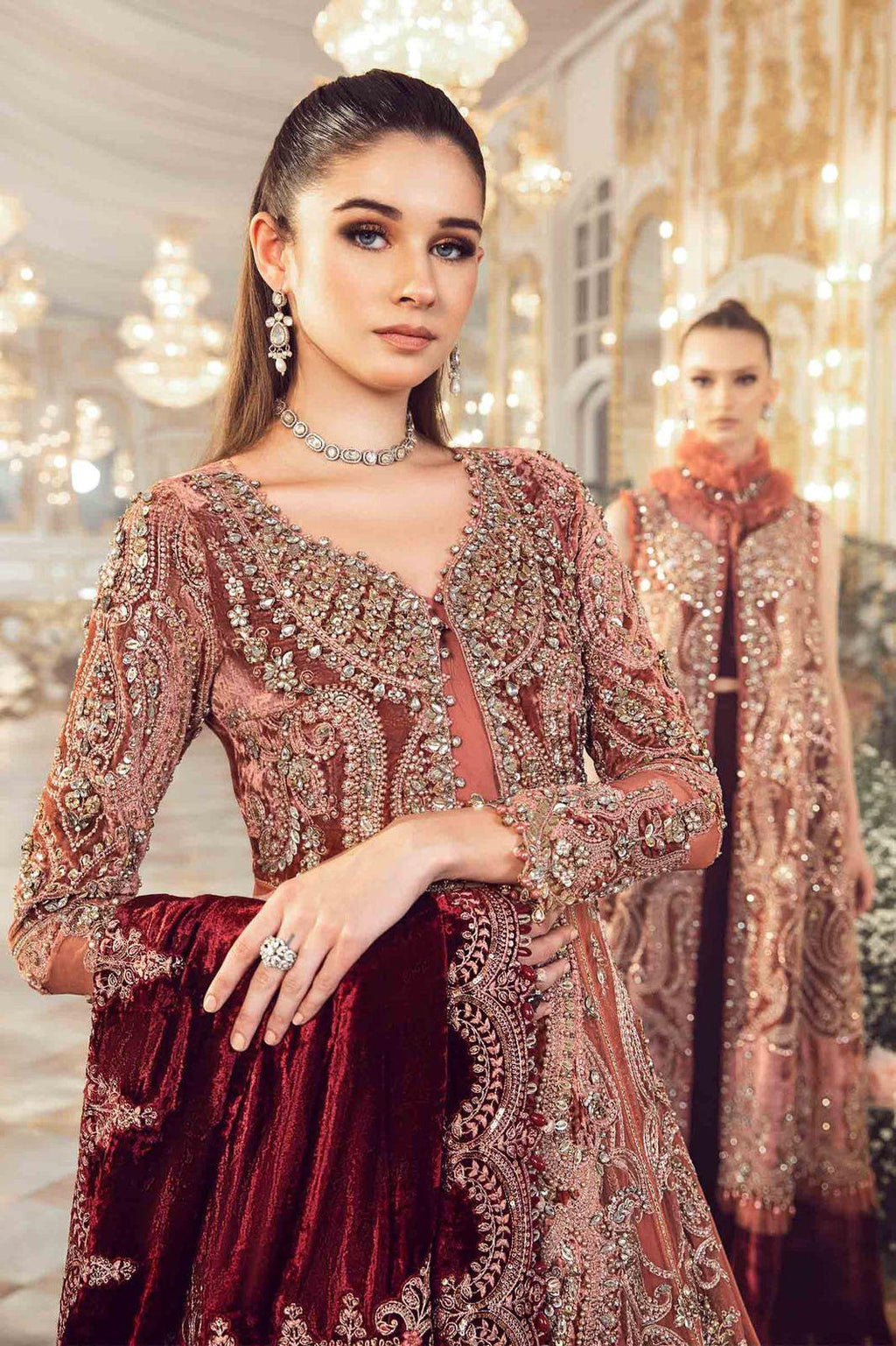 Maria B - Salmon Pink BD-2701 - House Of Anaya