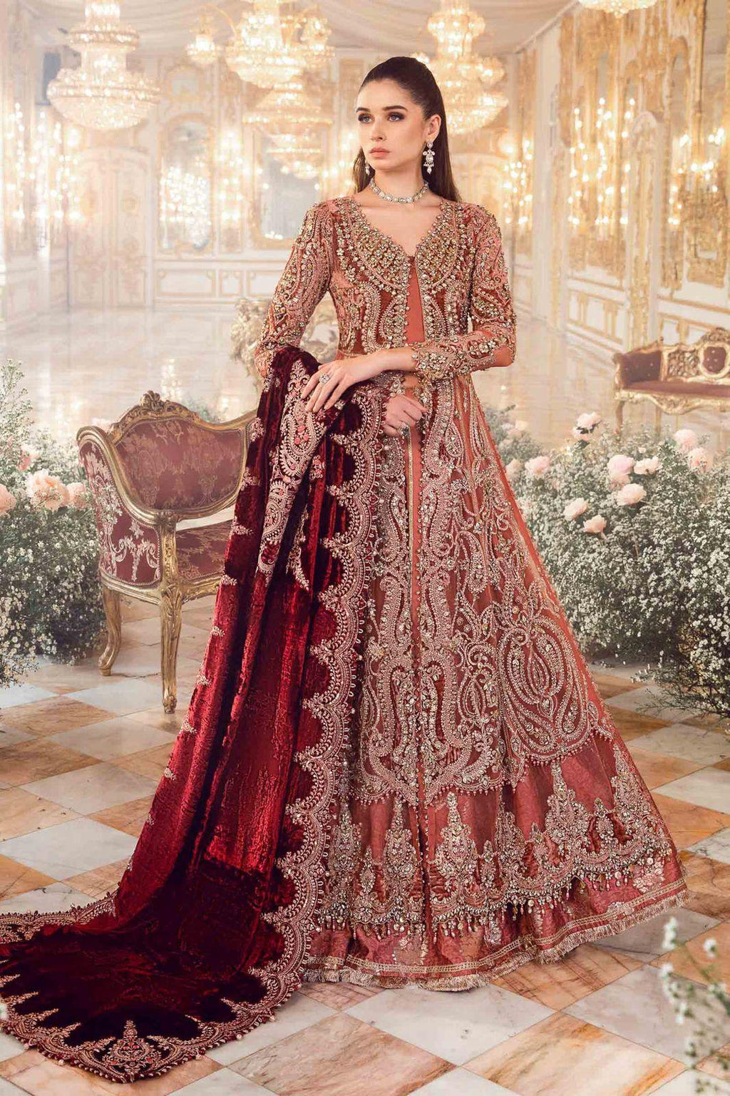 Maria B - Salmon Pink BD-2701 - House Of Anaya