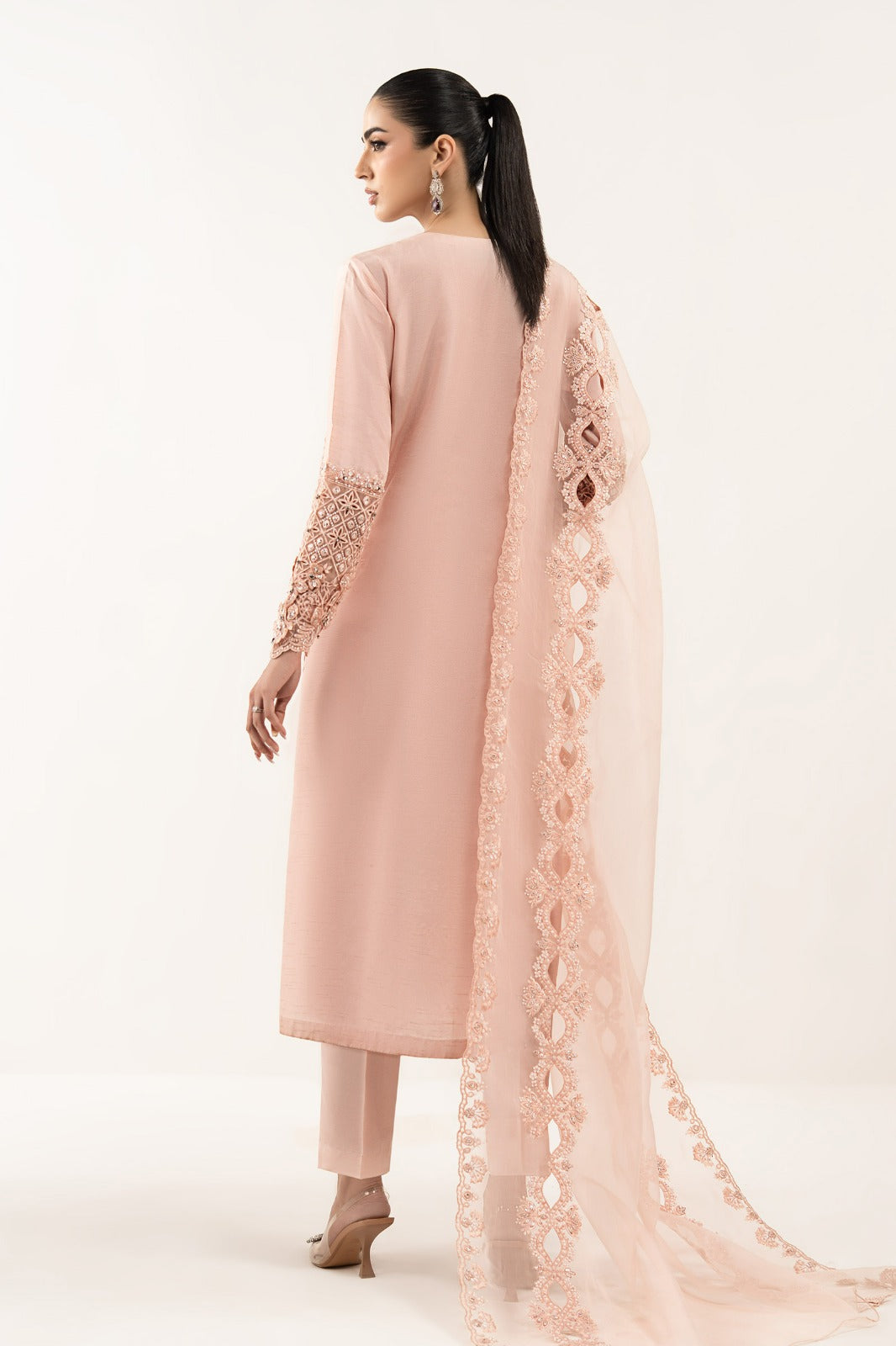 Maria B | Eid Collection 26 | 3 Piece Embroidered Raw Silk Suit