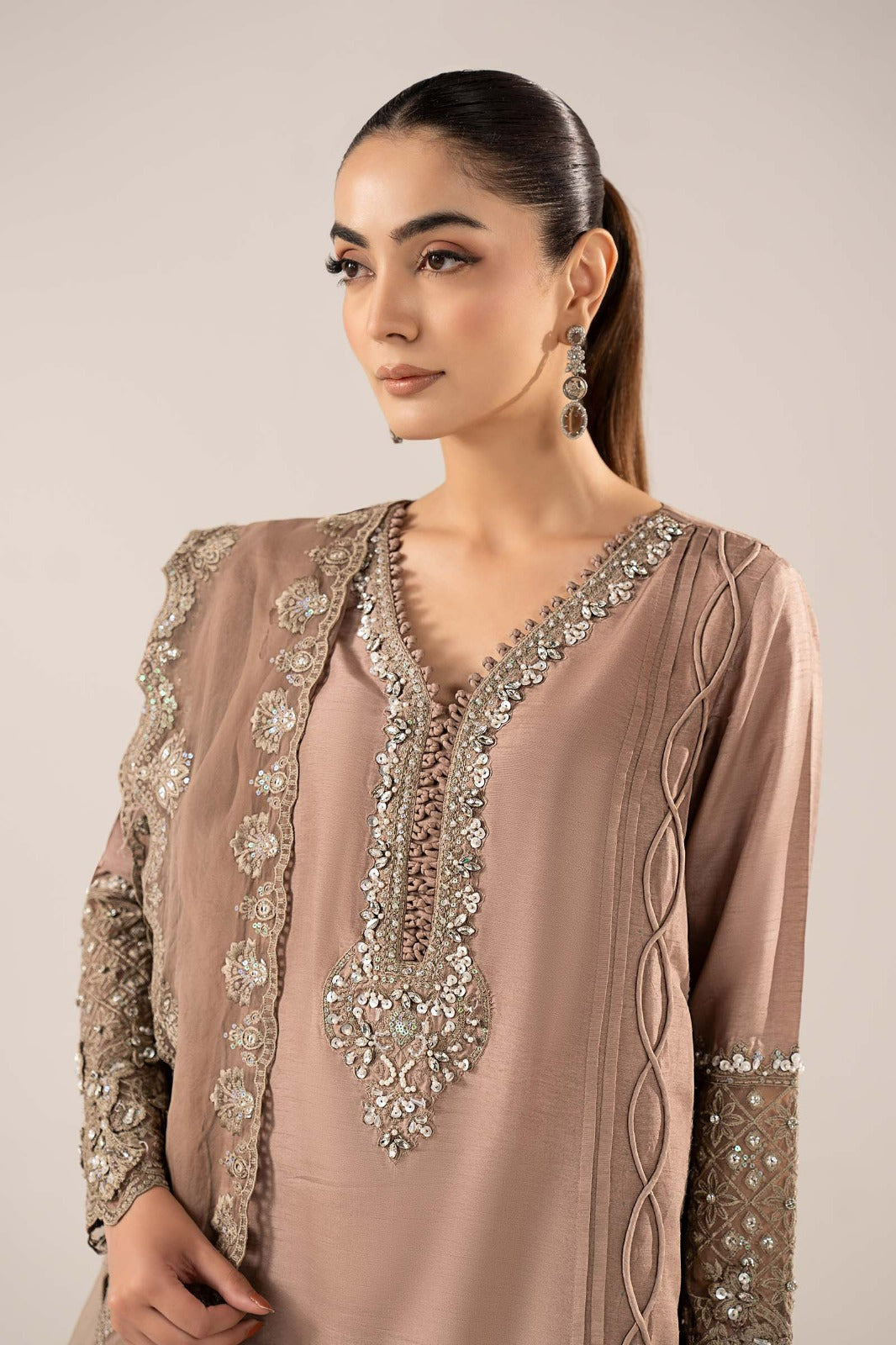 Maria B | Eid Collection 26 | 3 Piece Embroidered Raw Silk Suit