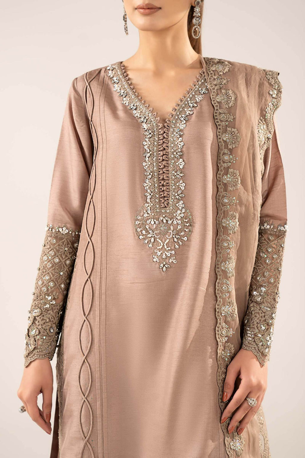 Maria B | Eid Collection 26 | 3 Piece Embroidered Raw Silk Suit