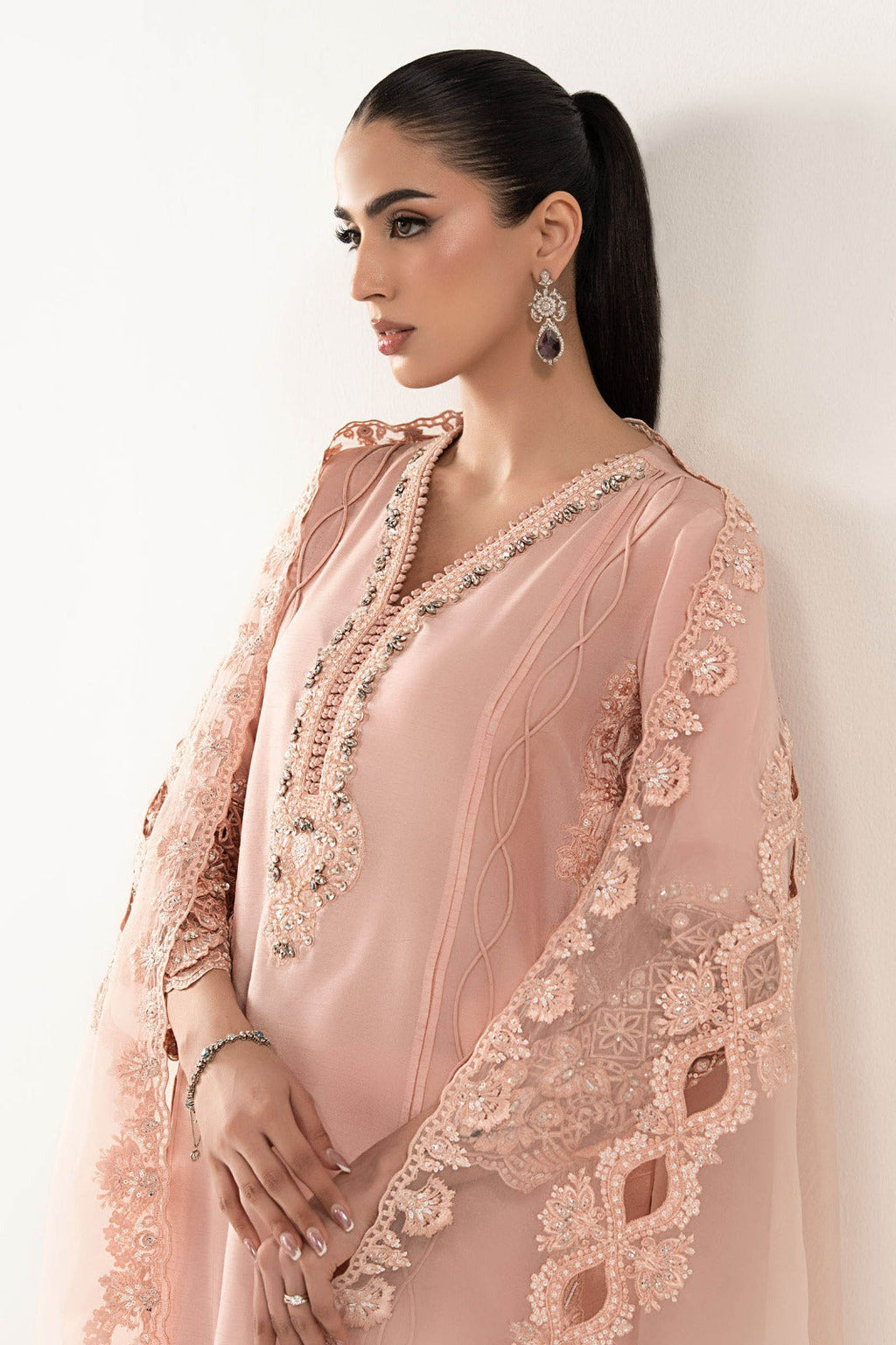 Maria B | Eid Collection 26 | 3 Piece Embroidered Raw Silk Suit