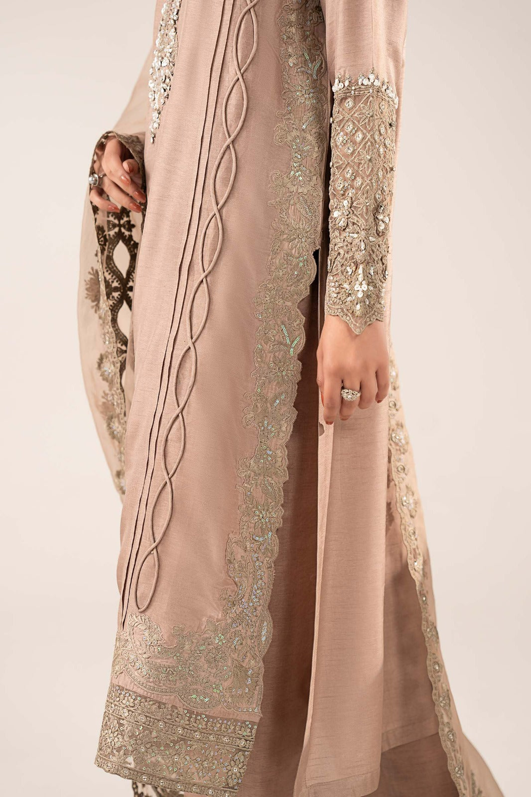 Maria B | Eid Collection 26 | 3 Piece Embroidered Raw Silk Suit
