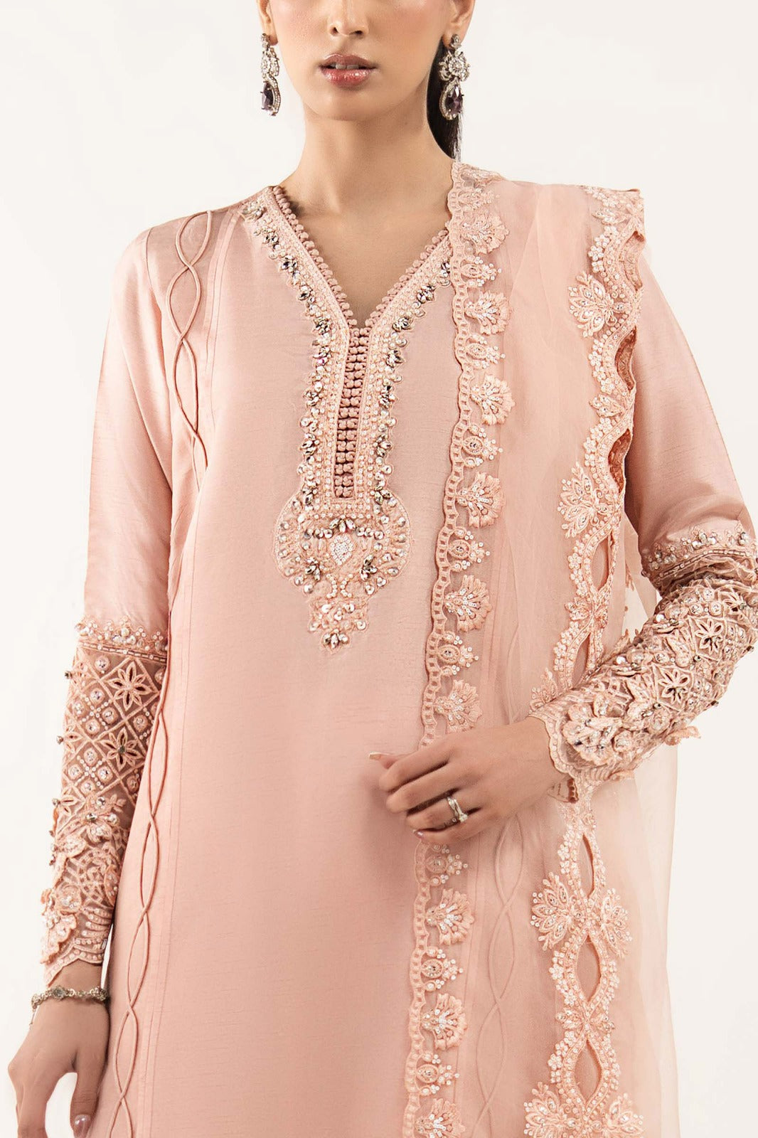 Maria B | Eid Collection 26 | 3 Piece Embroidered Raw Silk Suit