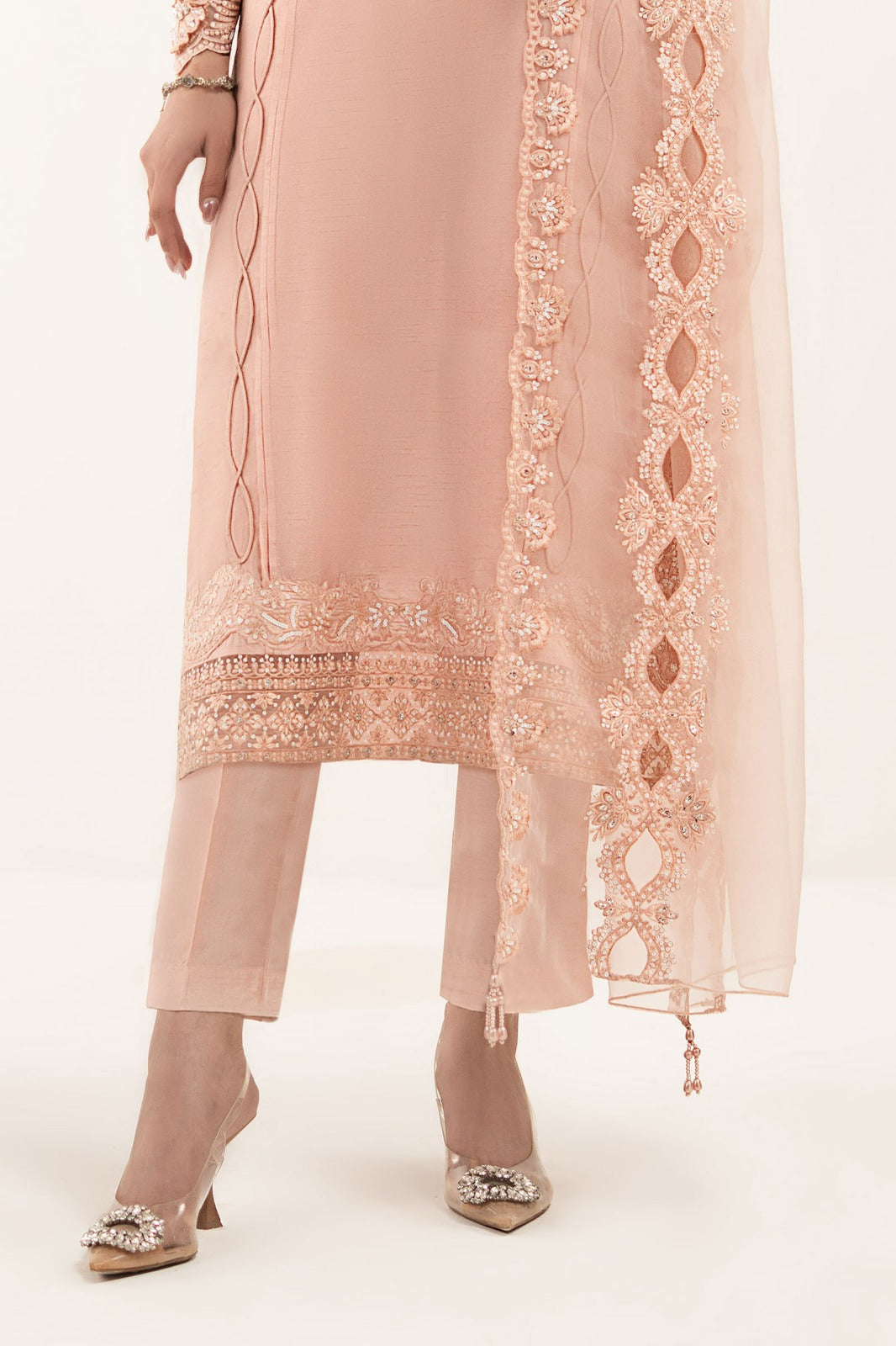Maria B | Eid Collection 26 | 3 Piece Embroidered Raw Silk Suit