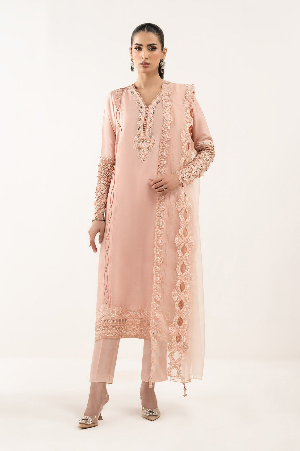 Maria B | Eid Collection 26 | 3 Piece Embroidered Raw Silk Suit